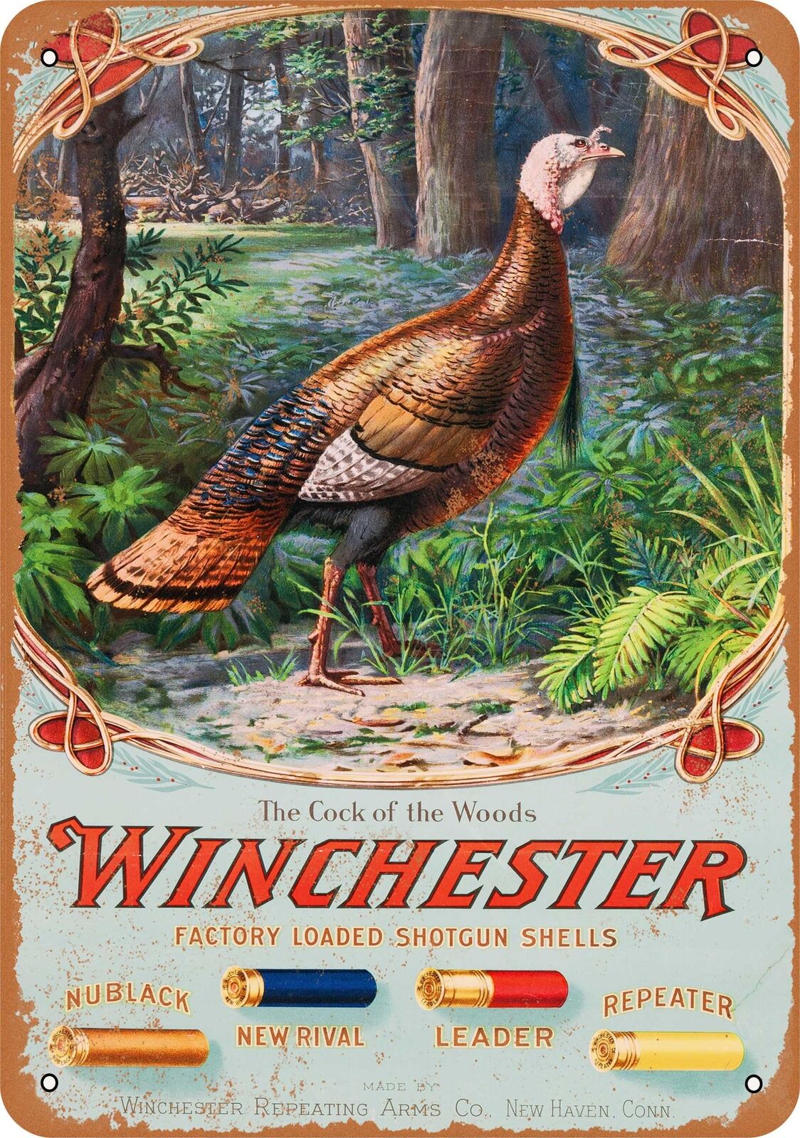 Metal Sign - 1905 Winchester Shotgun Shells - Vintage Look Reproduction