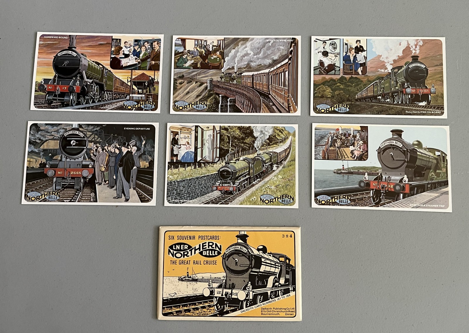 Set of 6 - DALKEITH - LNER NORTHERN BELLE - Great Rail Cruise   EXC