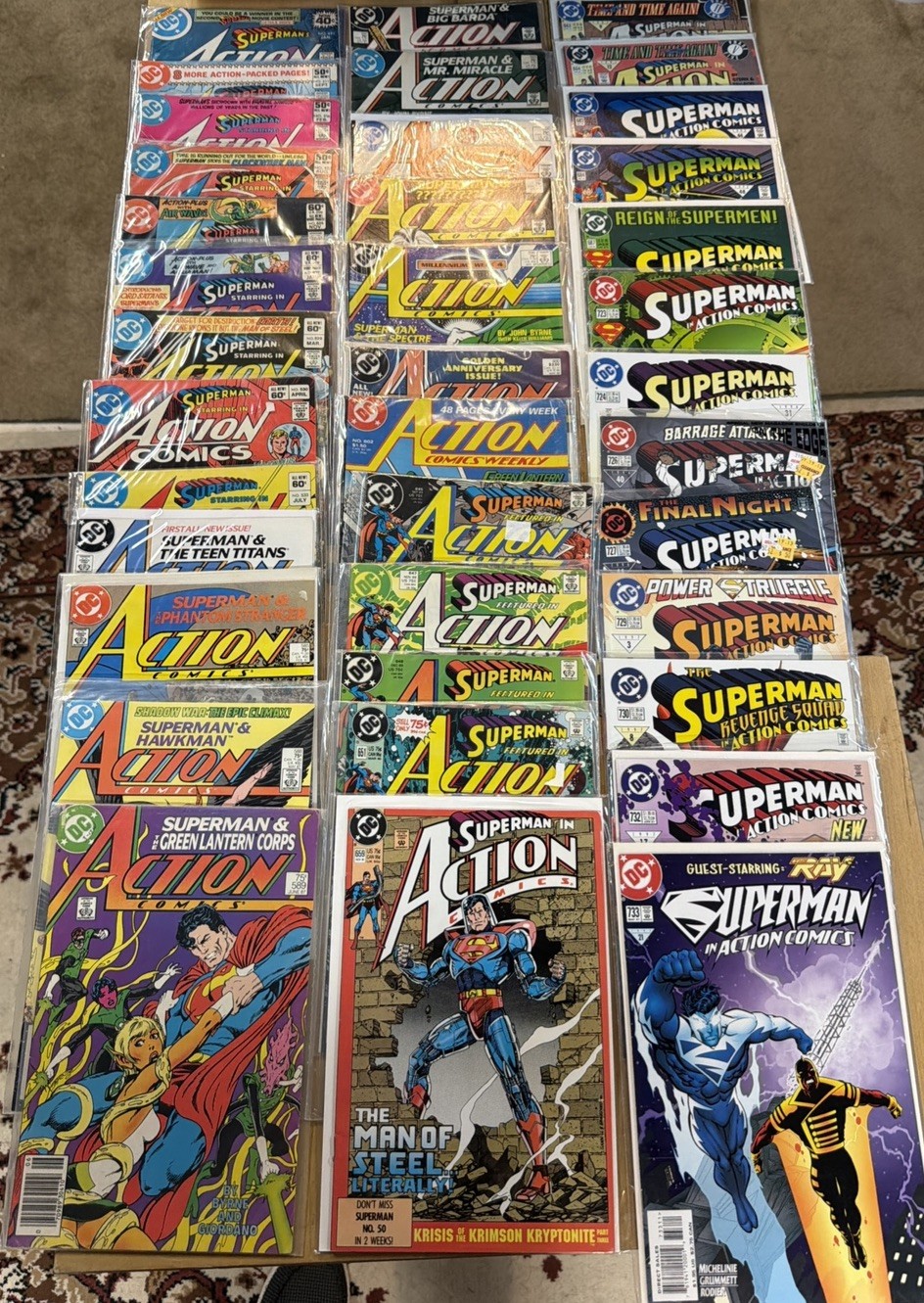 LOT OF 38SUPERMAN IN ACTION DC COMICS #\'S 491 511 516 584….733 see description ￼