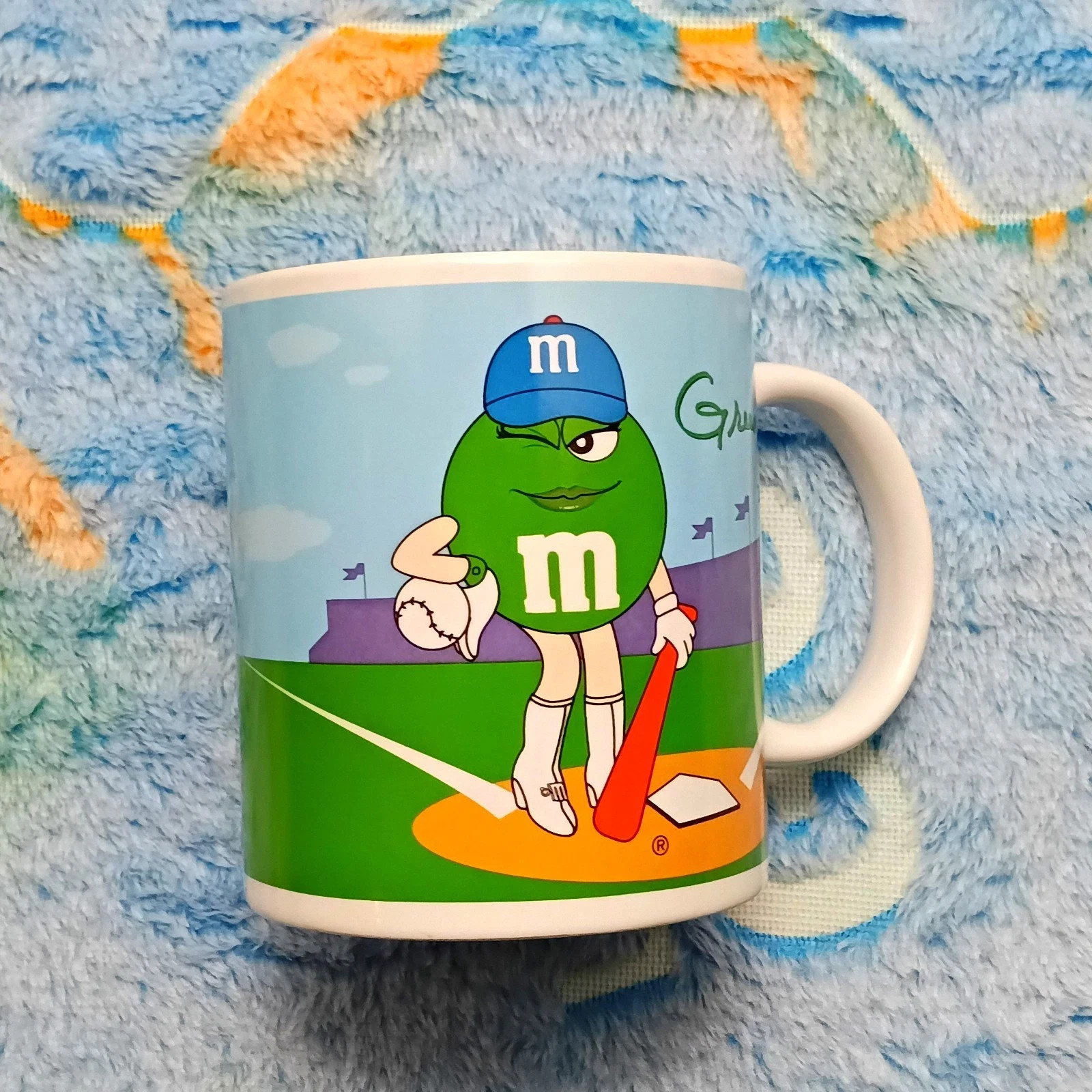 VTG 2002 Galerie M&M Basketball & Baseball Sports Ceramic Coffee Tea Cup Mug 