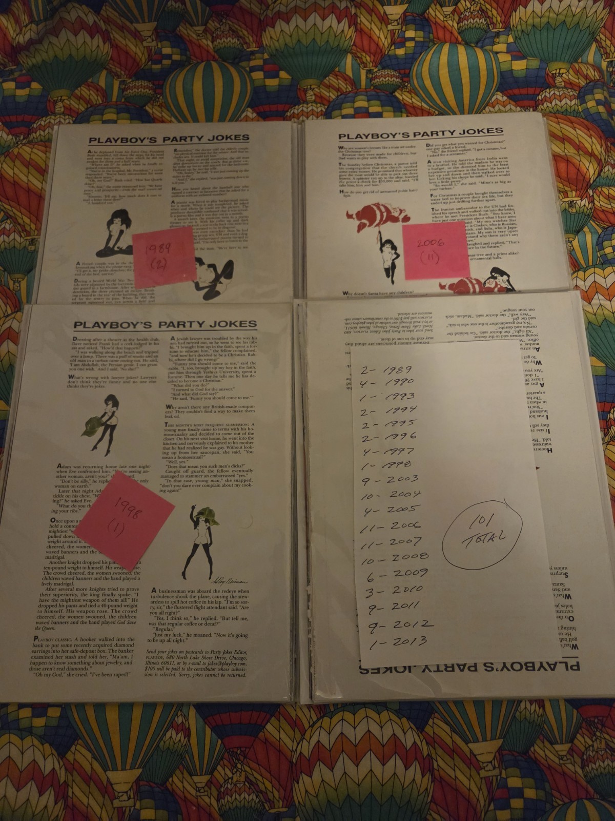 Playboy Centerfold Only Lot of (101) No Duplicates ~ Playboy Centerfold Only Lot of (101) No Duplicates ~