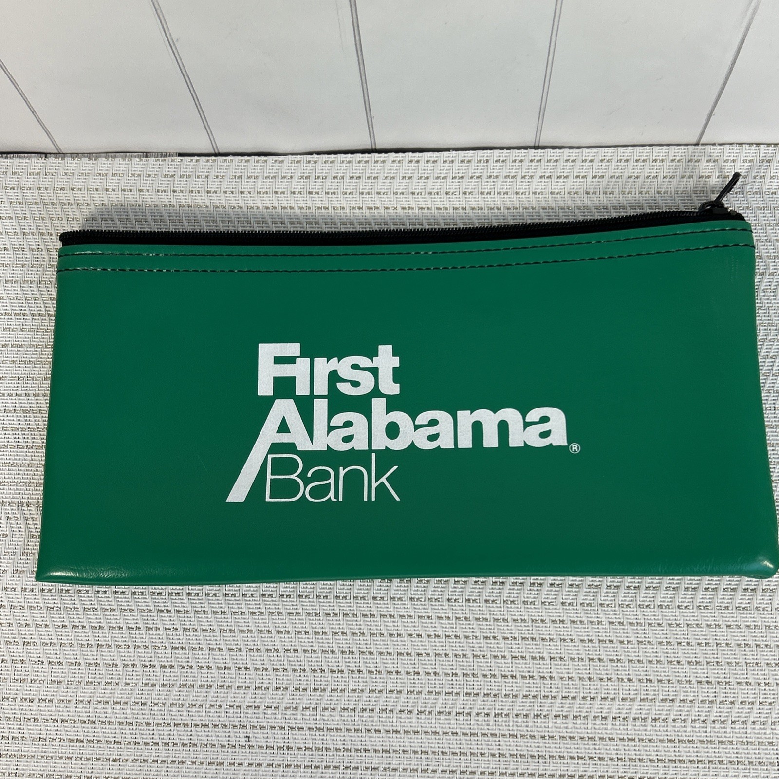 Vintage Zippered First Alabama Bank Money Bag