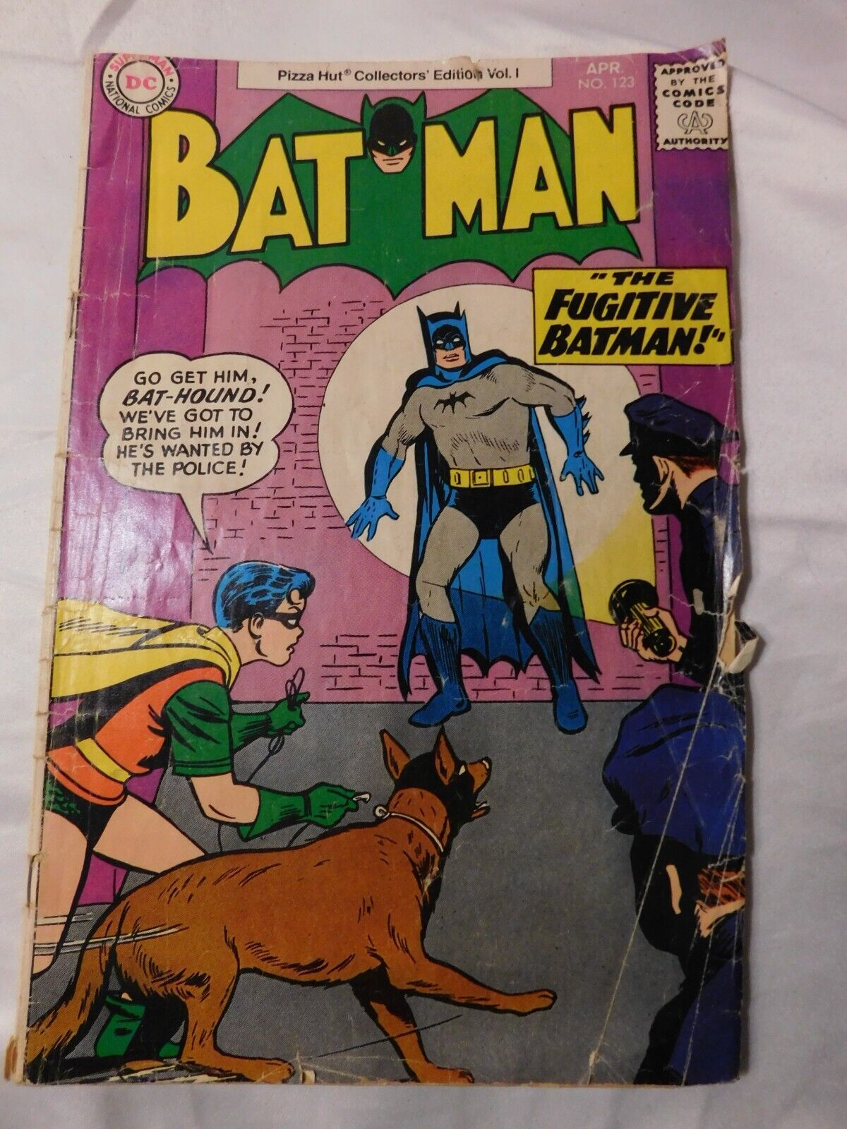 Batman #123 The Fugitive Batman Pizza Hut Collector\'s Edition Comic Book 1959