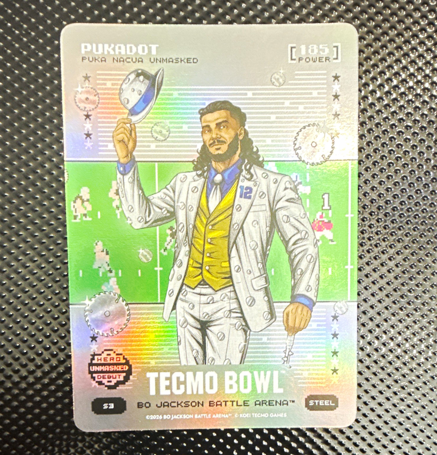 Koltco Games 2020 Bo Jackson Battle Arena Tecmo Bowl Pukadot Steel S3 Holo