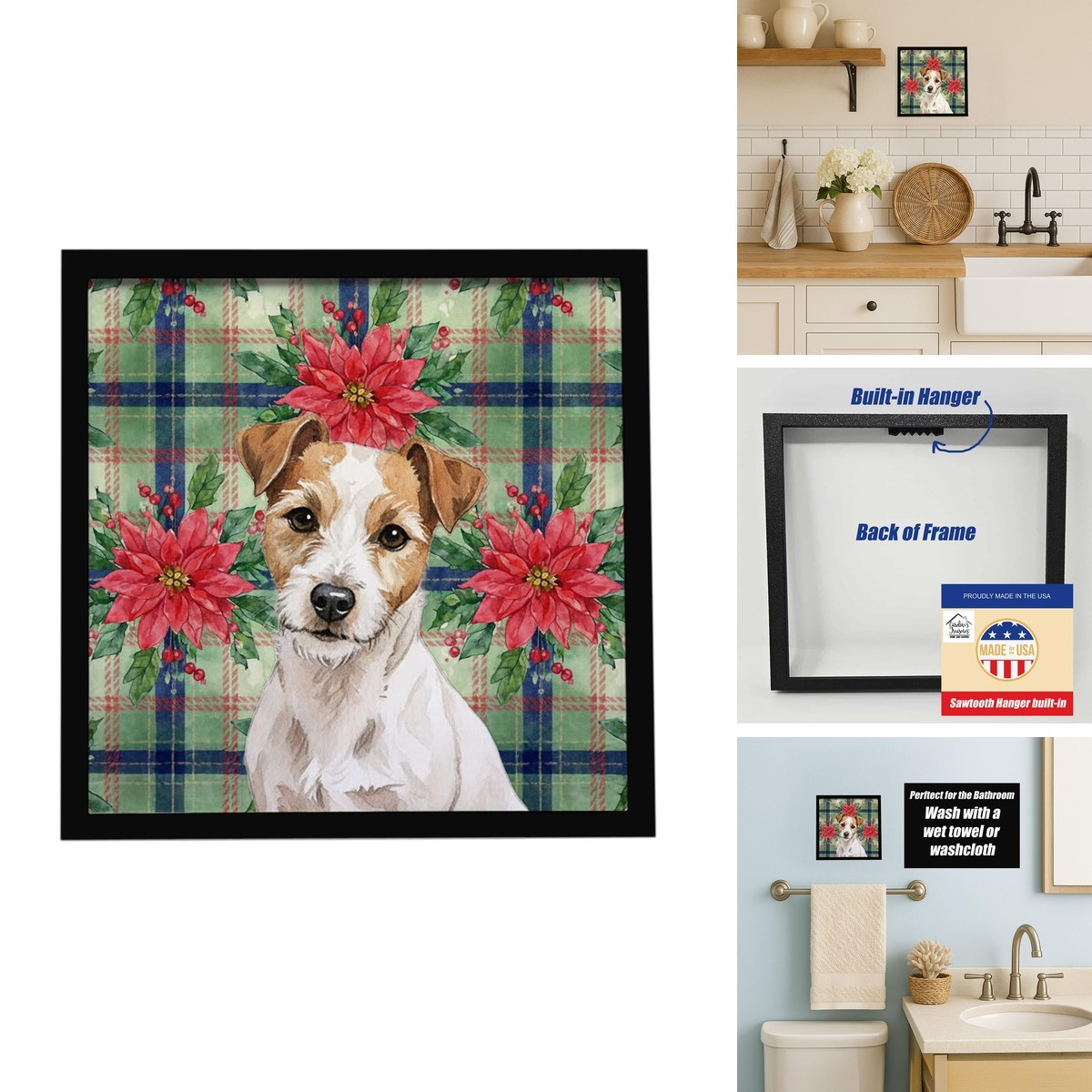 Caroline's Treasures Russell Terrier Dogs Framed Metal Wall Art 8x8 Caroline's Treasures Russell Terrier Dogs Framed Metal Wall Art 8x8