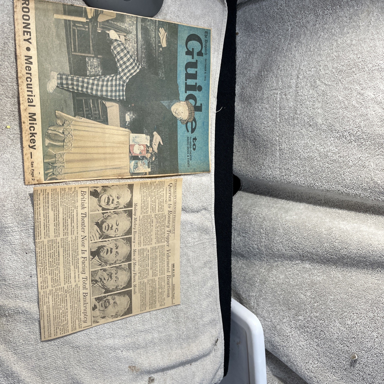  Vintage 1975 Mickey Rooney Columbus Dispatch newspaper guide clippings lot