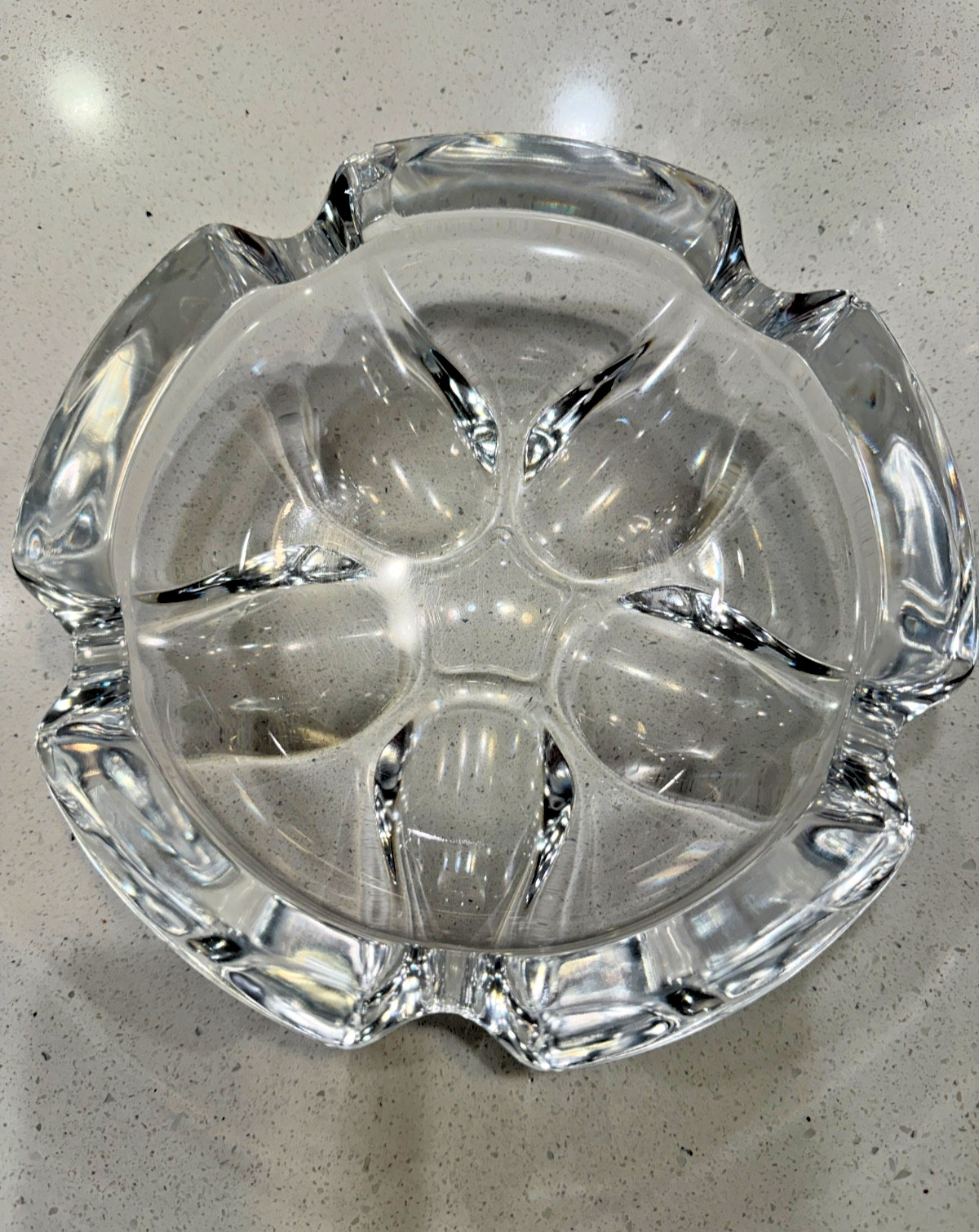 Heavy Glass Cigar Ashtray - Large