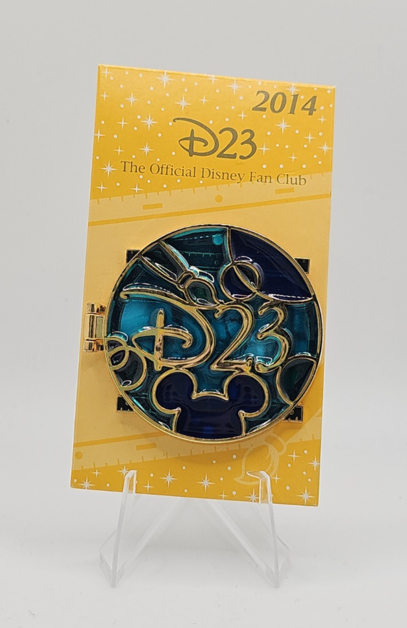 NEW D23 Stained Glass 2014 Walt Disney WDW Version Disney Pin Opens to Photo