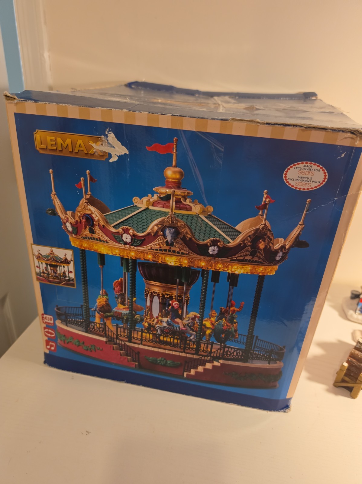 Lemax  Christmas Coventry Cove Jungle lighted Musical Carousel Merry Go Round  