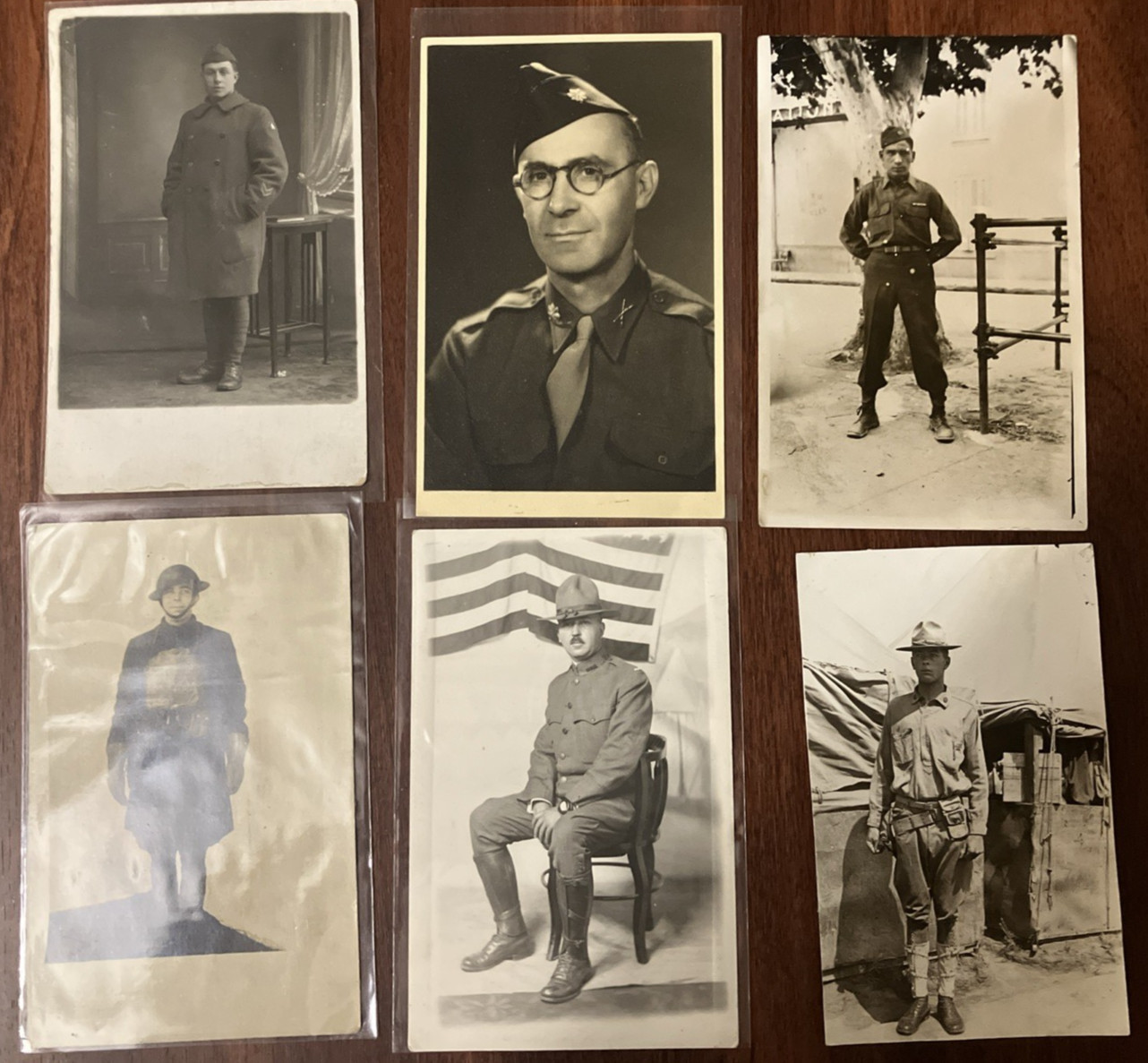 6 WW1 WW2 Photos or Military RPPC Photo Postcard Lot Soldiers Uniforms #2 of 3