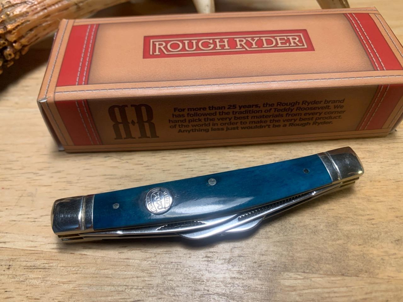 Rough Ryder Navy Blue Smooth Bone Congress 3 5/8\
