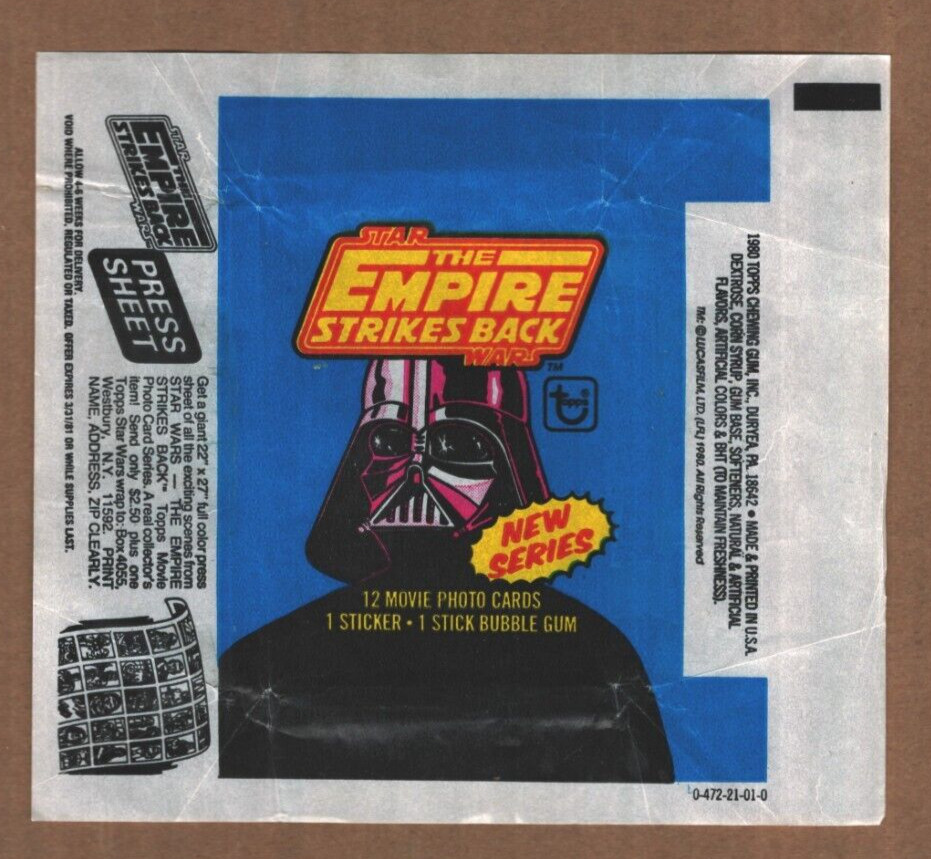 EMPIRE STRIKES BACK 1980 Series 2 Topps Wrapper PRESS SHEET AD STAR WARS