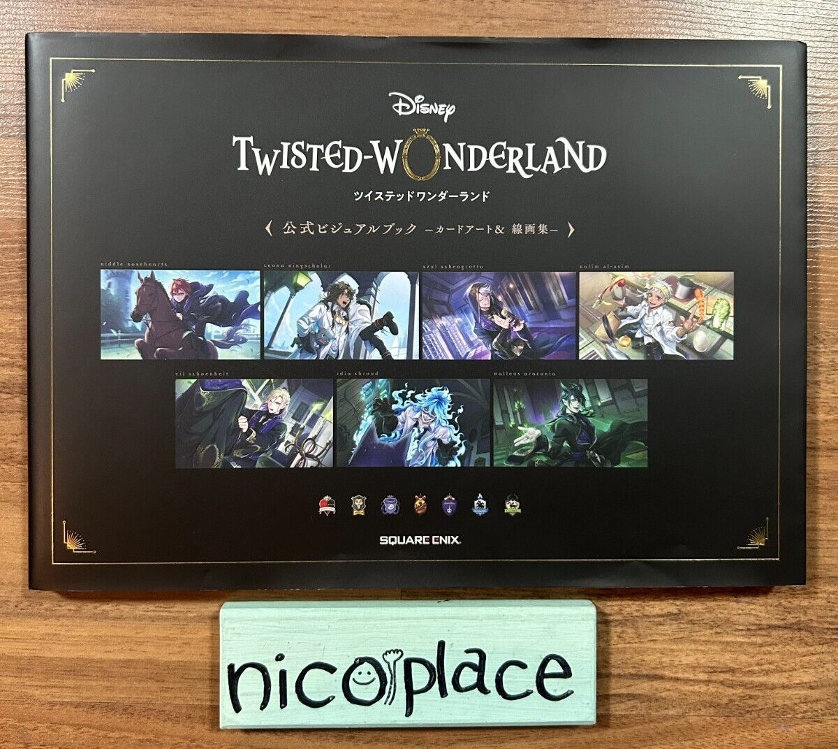 Disney Twisted Wonderland First Official Visual Book Card Art Line Drawing