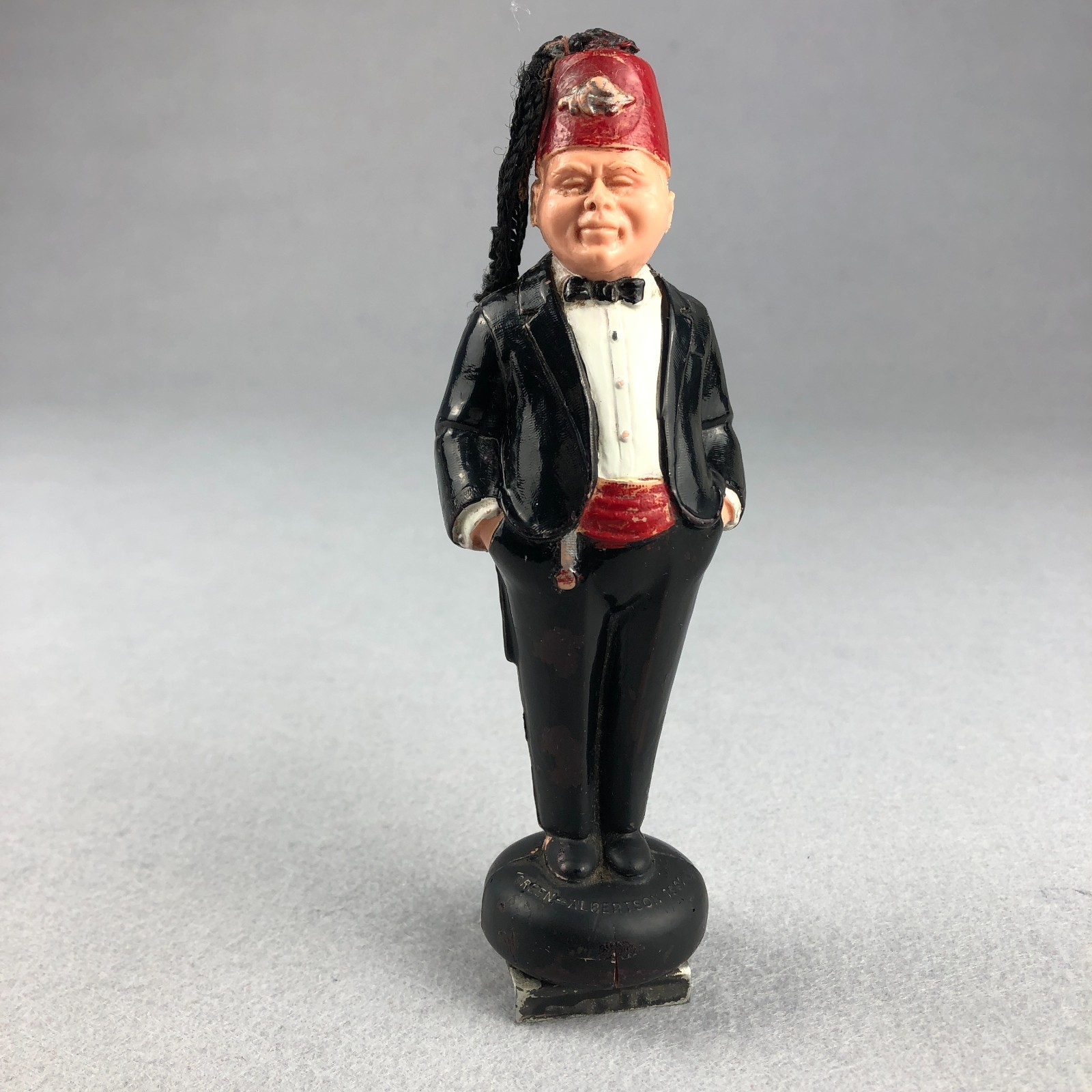 Masonic Shriner Dashboard Figure Greene Albertson magnetic plastic Vintage 1962
