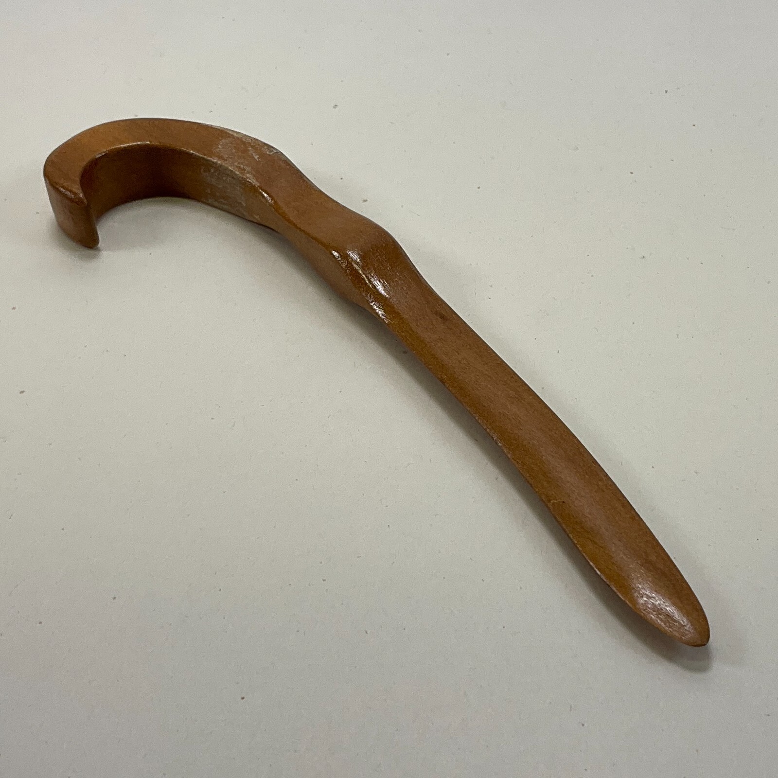 Cane Shape Wood Letter Opener Carved Wooden Vintage