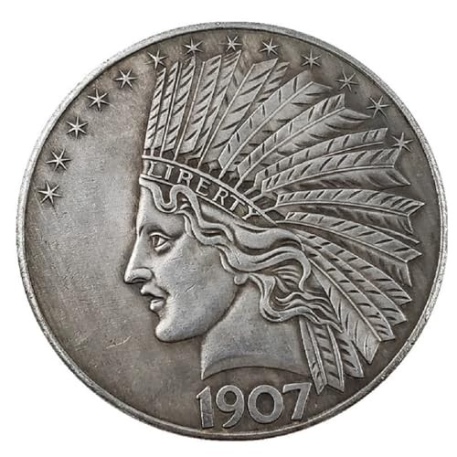 1 PC Antique Liberty Indian Head Ten-Dollars Coin Great American Collectible Old 1 PC Antique Liberty Indian Head Ten-Dollars Coin Great American Collectible Old
