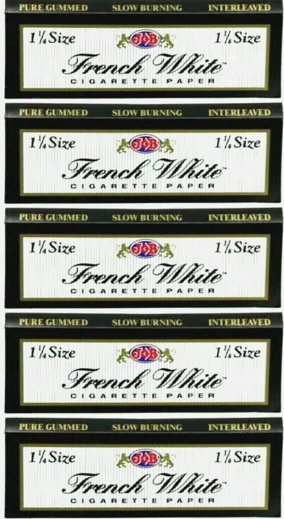 5x Job 1 1/4 Rolling Papers French White Best Pricing FREE USA SHIPPING