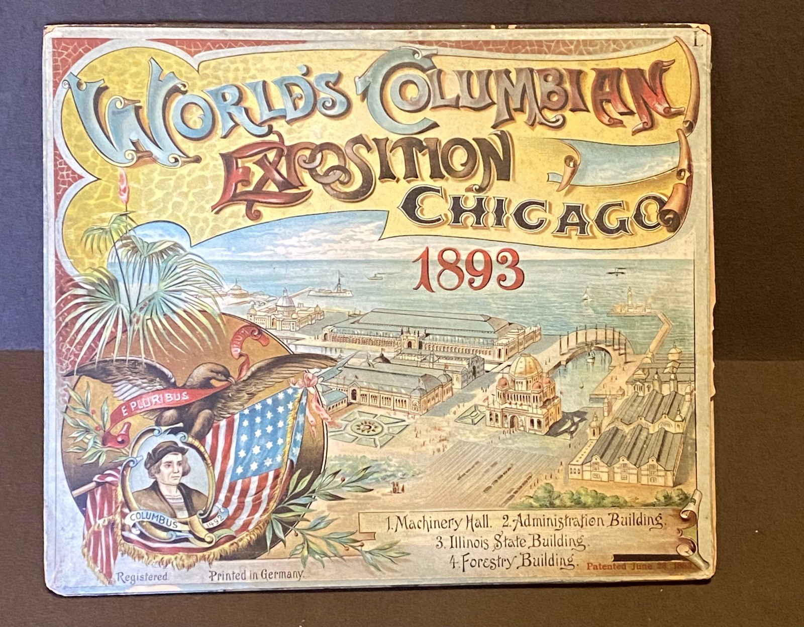 RARE 1893 World’s Columbian Exposition Chicago Pop Up Book Souvenir