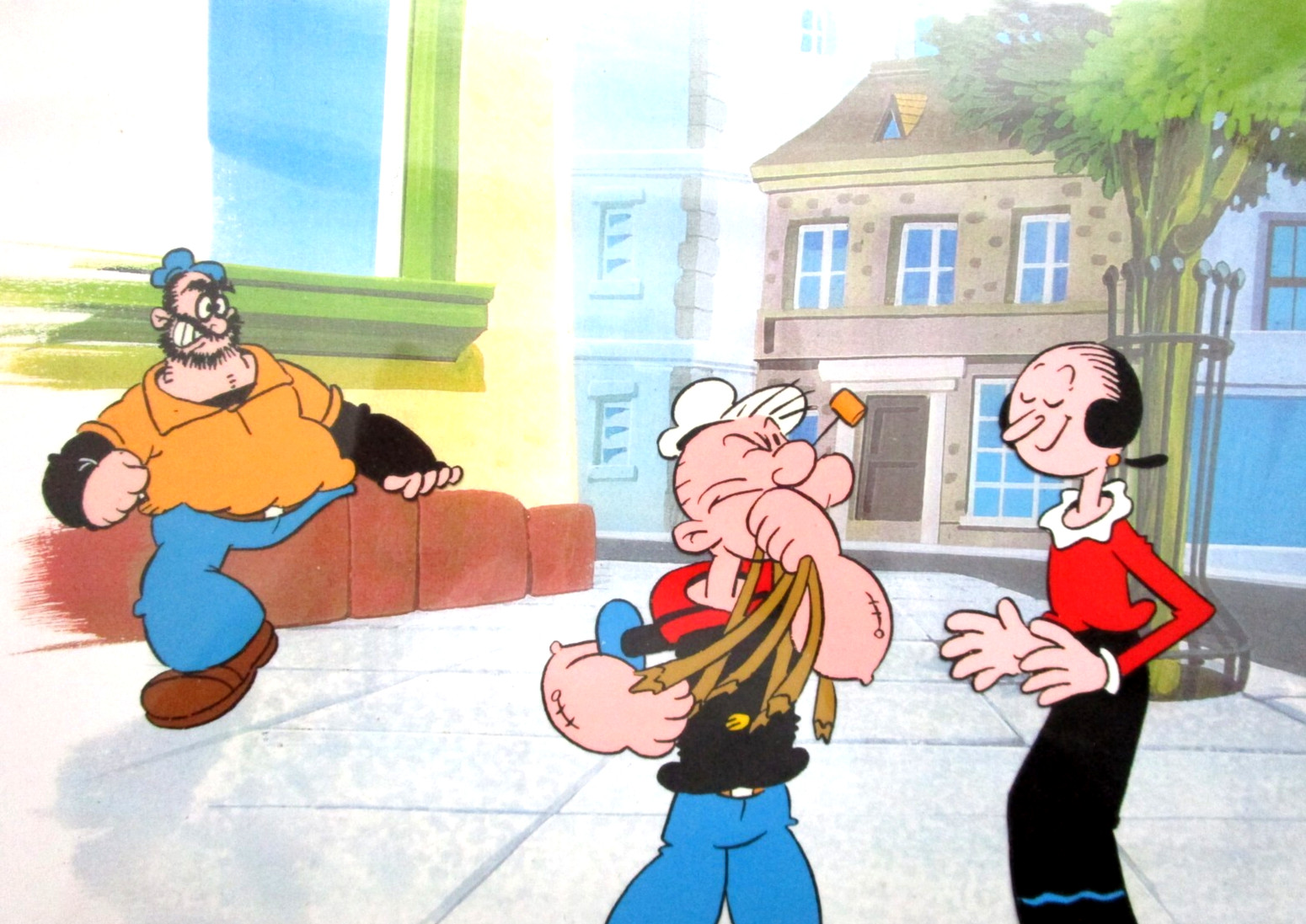 1980\'s POPEYE HANNA-BARBERA ORIGINAL PRODUCTION CEL sailor fighting Brutus
