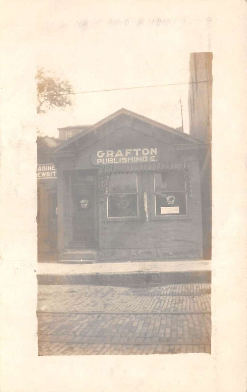 Grafton Publishing Store Office Exterior Real Photo Vintage Postcard AA117215