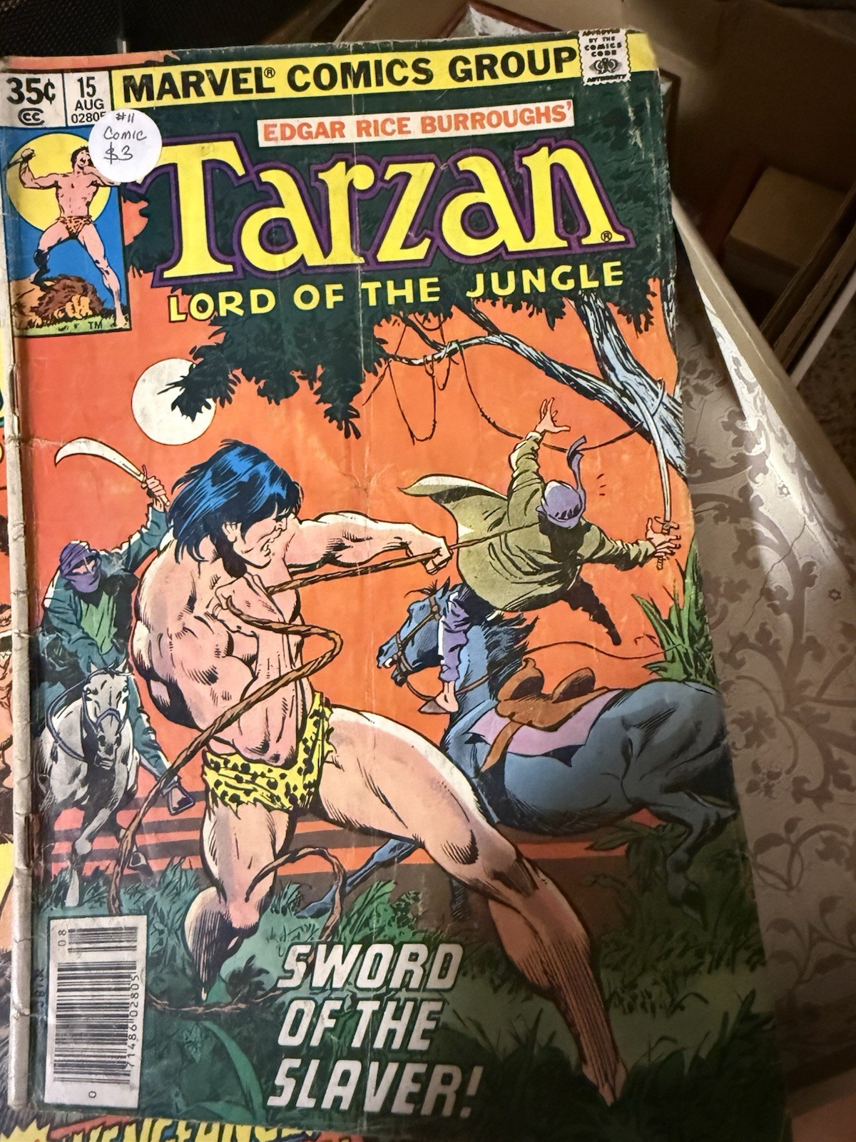 Tarzan Lord of the Jungle #15 Marvel Comics Aug 1978 Bronze Age ERB Newsstand