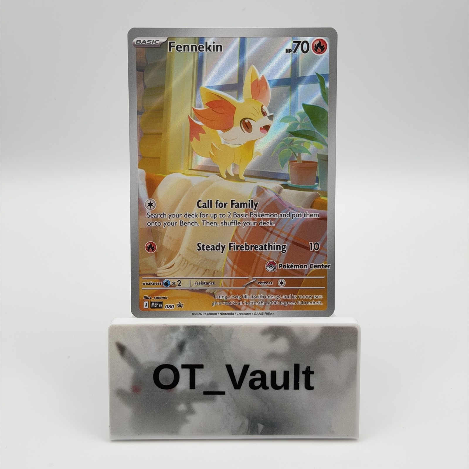 Fennekin 080 Pokemon Center Exclusive Stamped #80 Mega Evolution Promo Holo NM