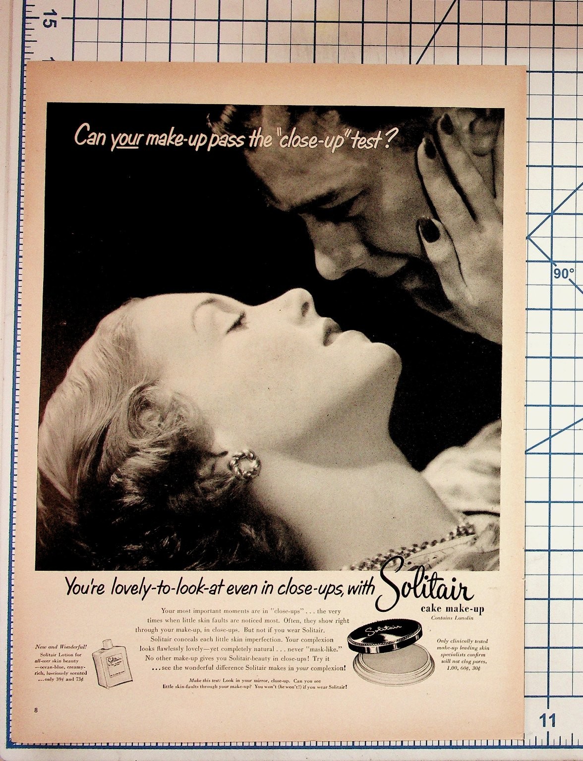 Vintage Solitair Make-up Ad 1940s \ Vintage Solitair Make-up Ad 1940s \