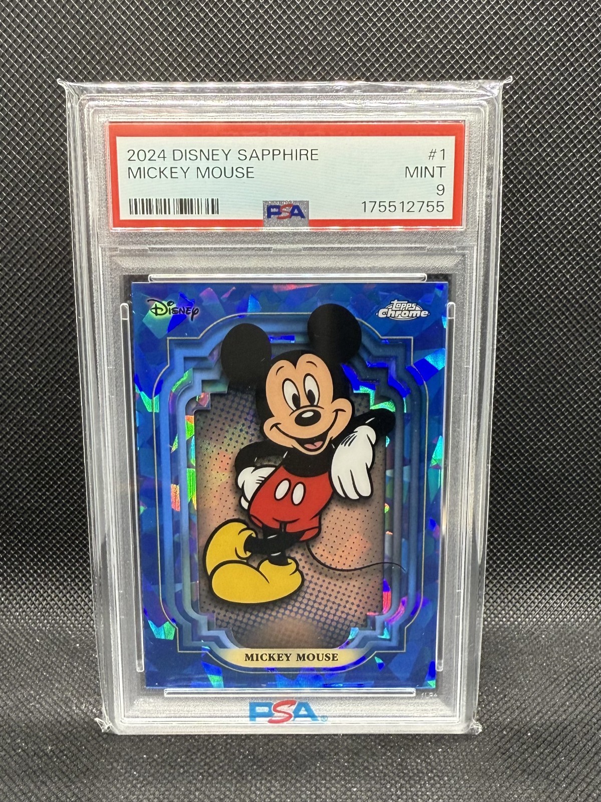2024 Topps Chrome Disney Sapphire Mickey Mouse #1 PSA 9 Mint 2024 Topps Chrome Disney Sapphire Mickey Mouse #1 PSA 9 Mint
