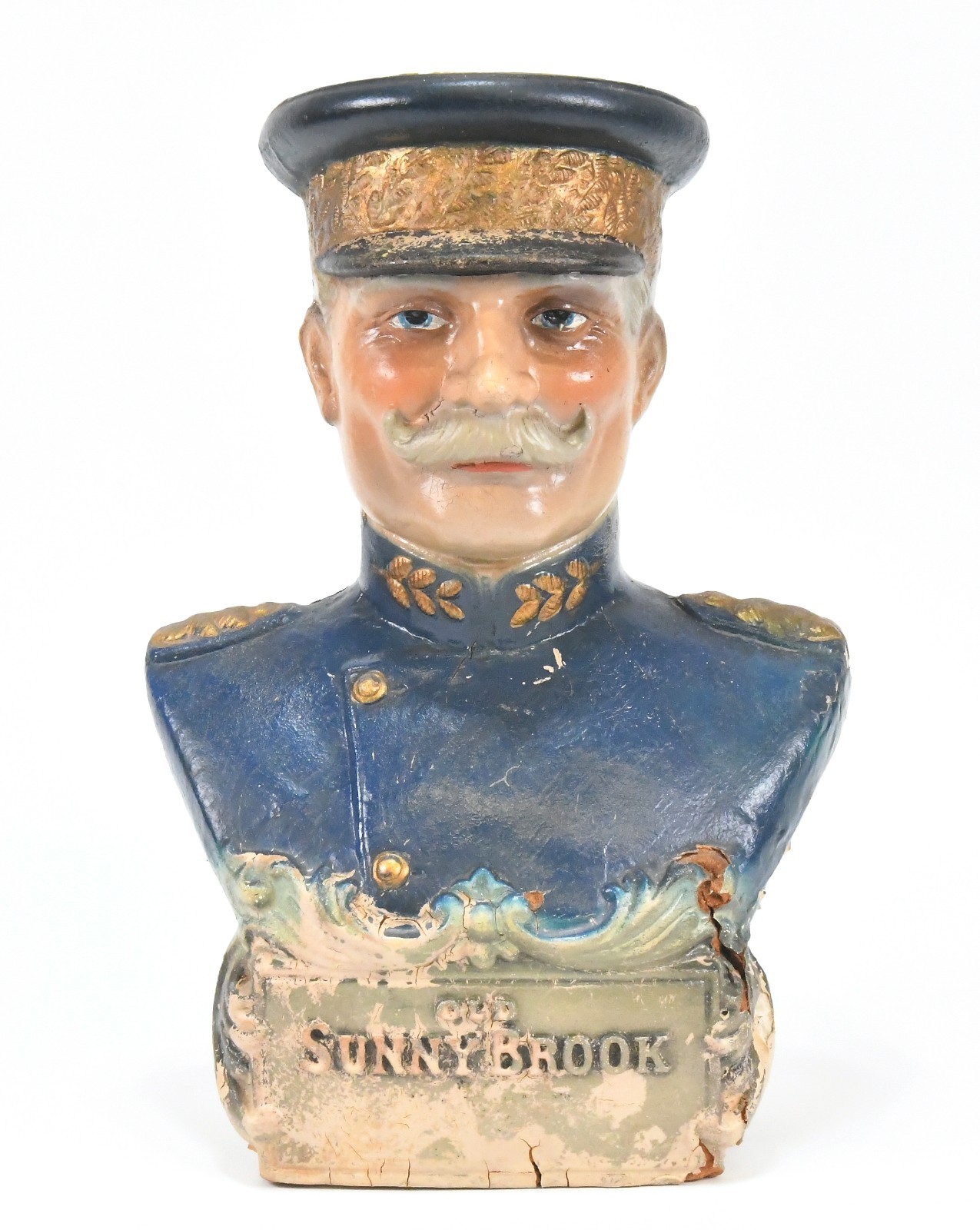 RARE VINTAGE SUNNYBROOK WHISKEY COUNTERTOP ADVERTISING BUST