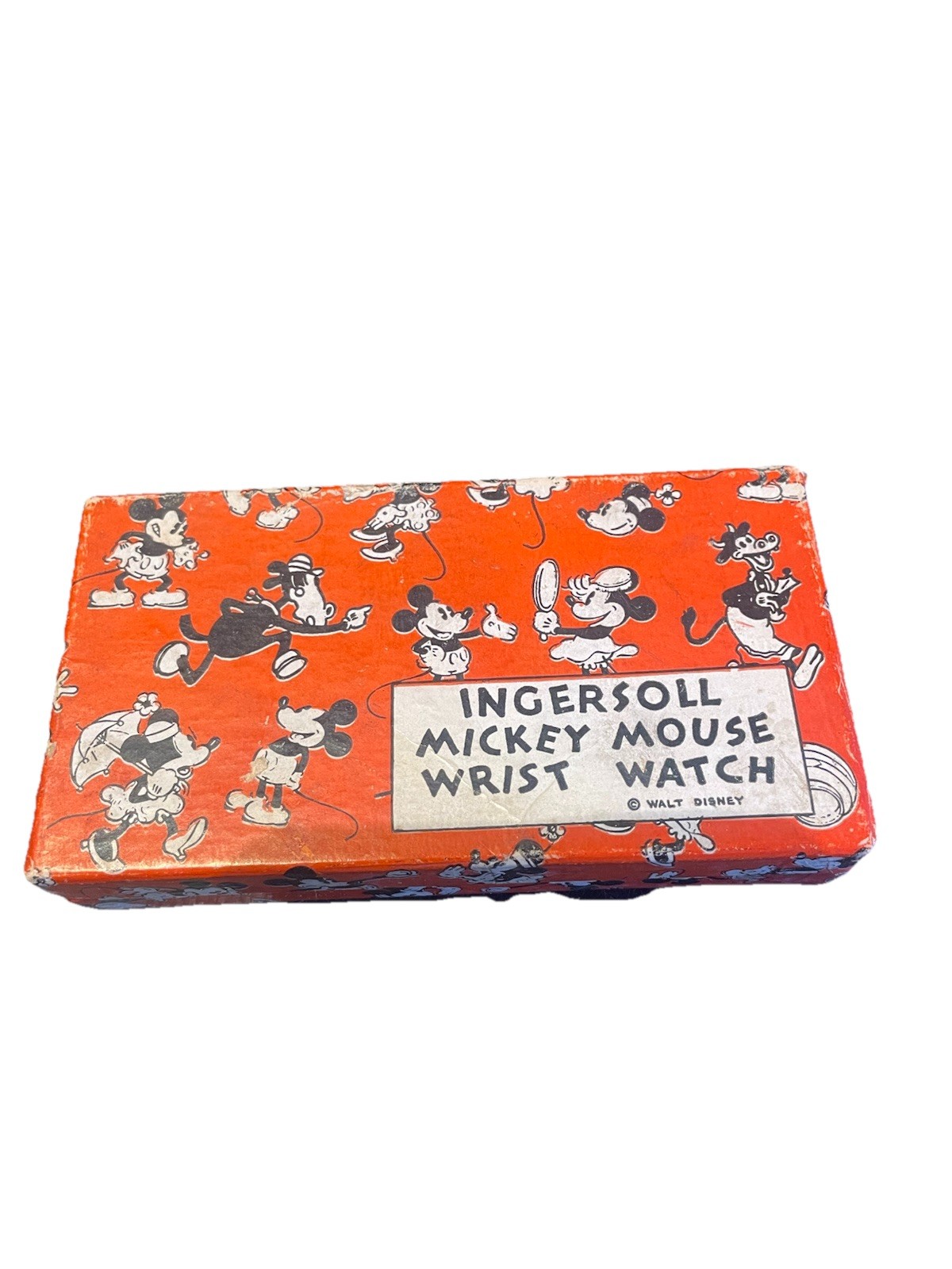1933 Mickey Mouse Ingersoll Original Watch With Disney Case & Mailer To Restore