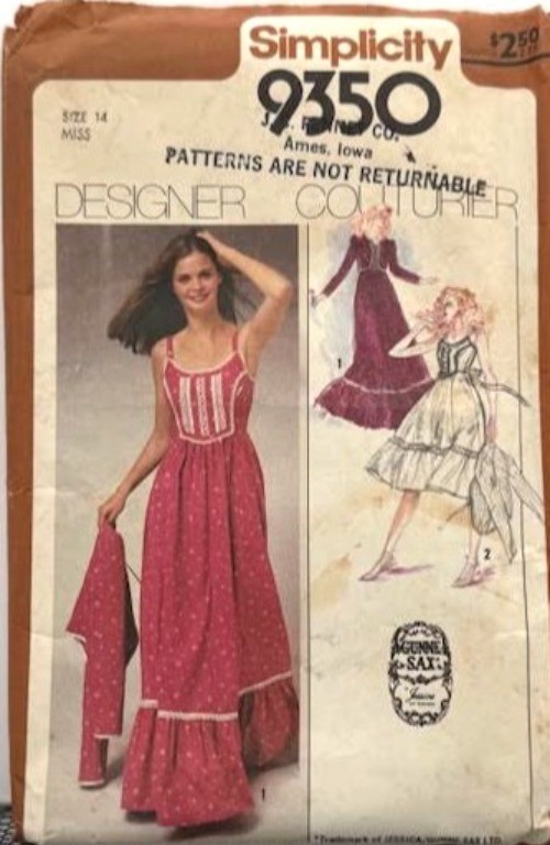 Rare Simplicity Pattern #9350 - Sundress & Jacket - (Size 14) - Cut