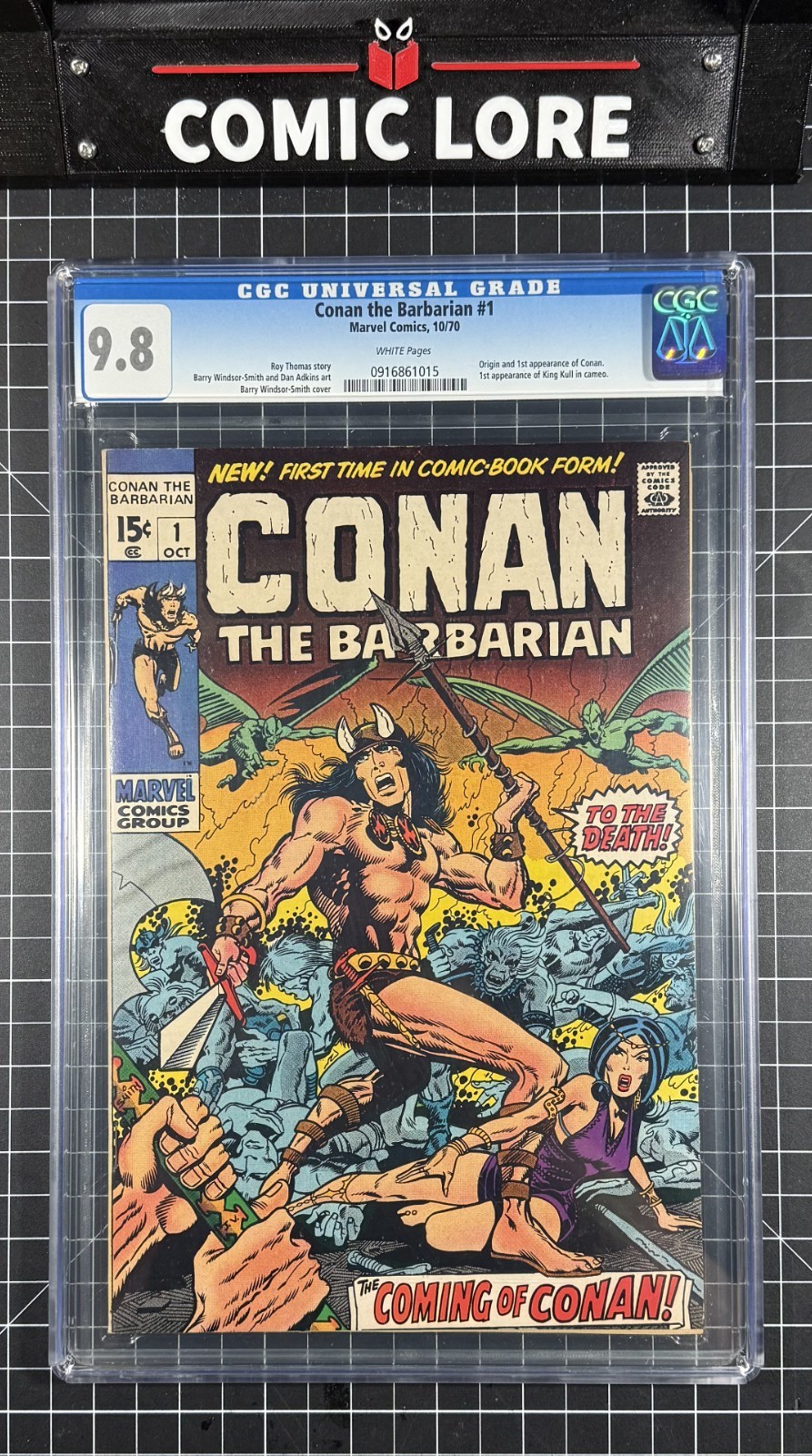 1970 Conan the Barbarian #1 CGC 9.8 1st appearance of Conan WHITE PAGES 1970 Conan the Barbarian #1 CGC 9.8 1st appearance of Conan WHITE PAGES