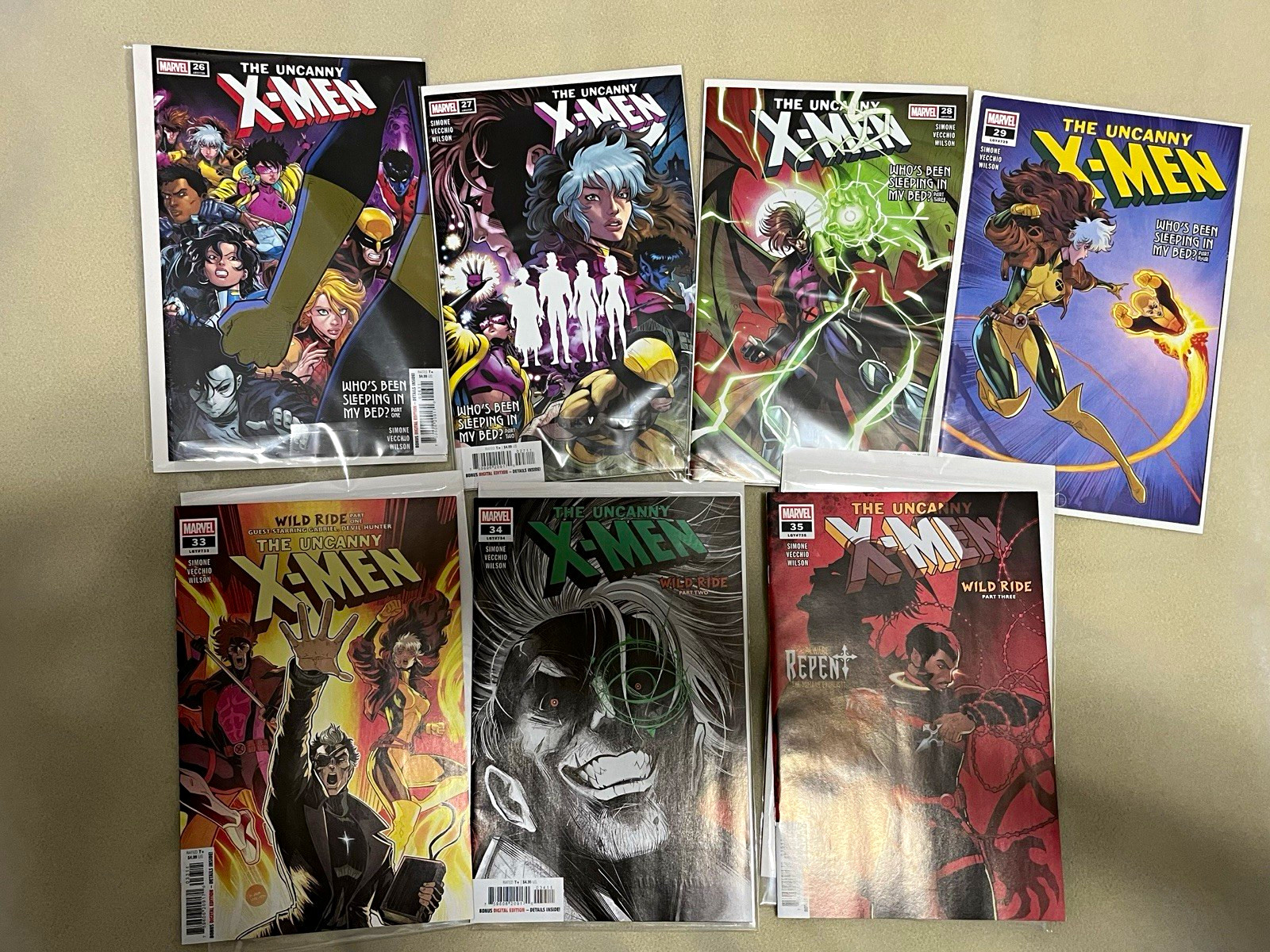 Marvel The Uncanny X-Men #26-29, 33-35 Lot 2026 Simone,Vecchio Marvel The Uncanny X-Men #26-29, 33-35 Lot 2026 Simone,Vecchio