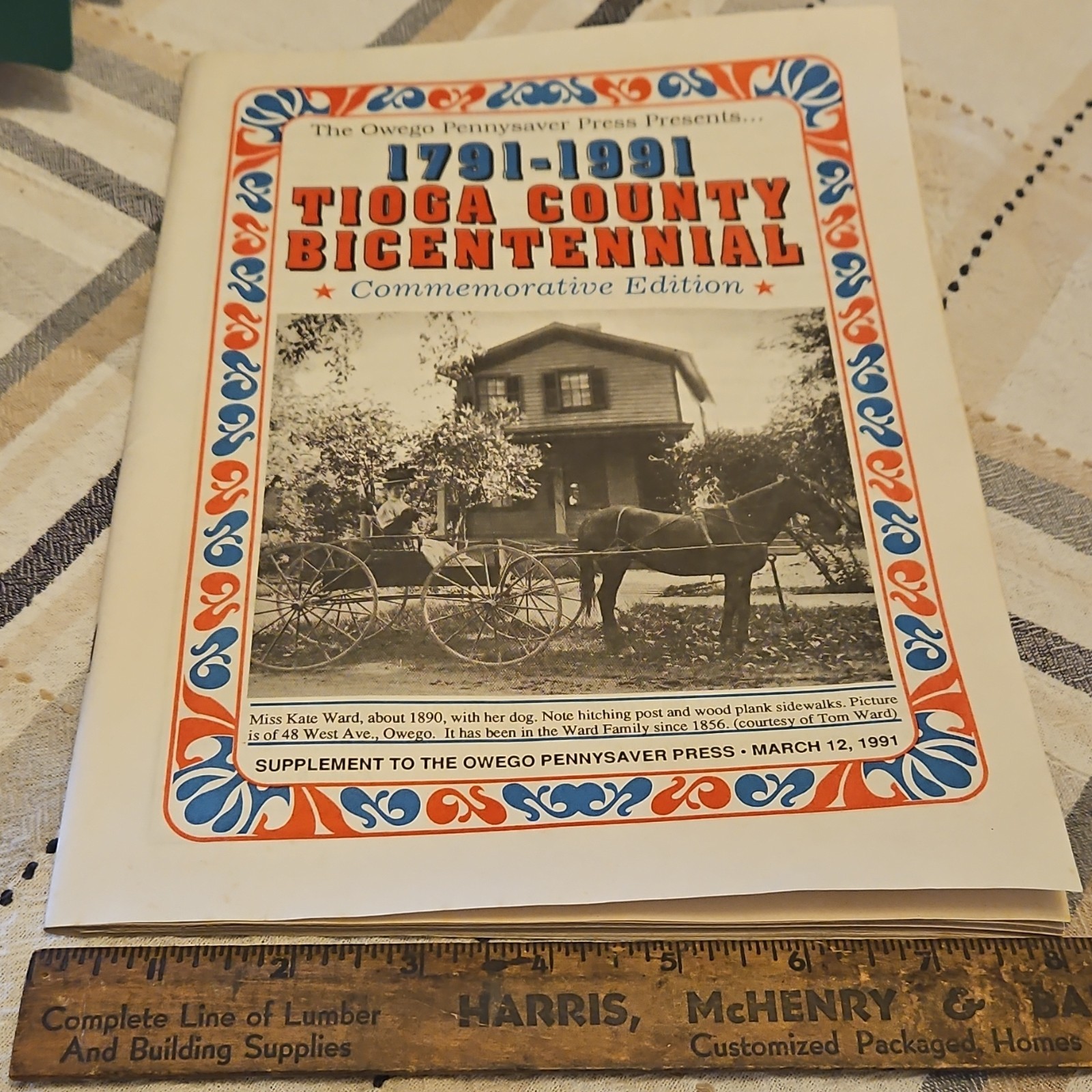 Tioga County Bicentennial Commemorative Edition 1791-1991 Owego Pennysaver Press