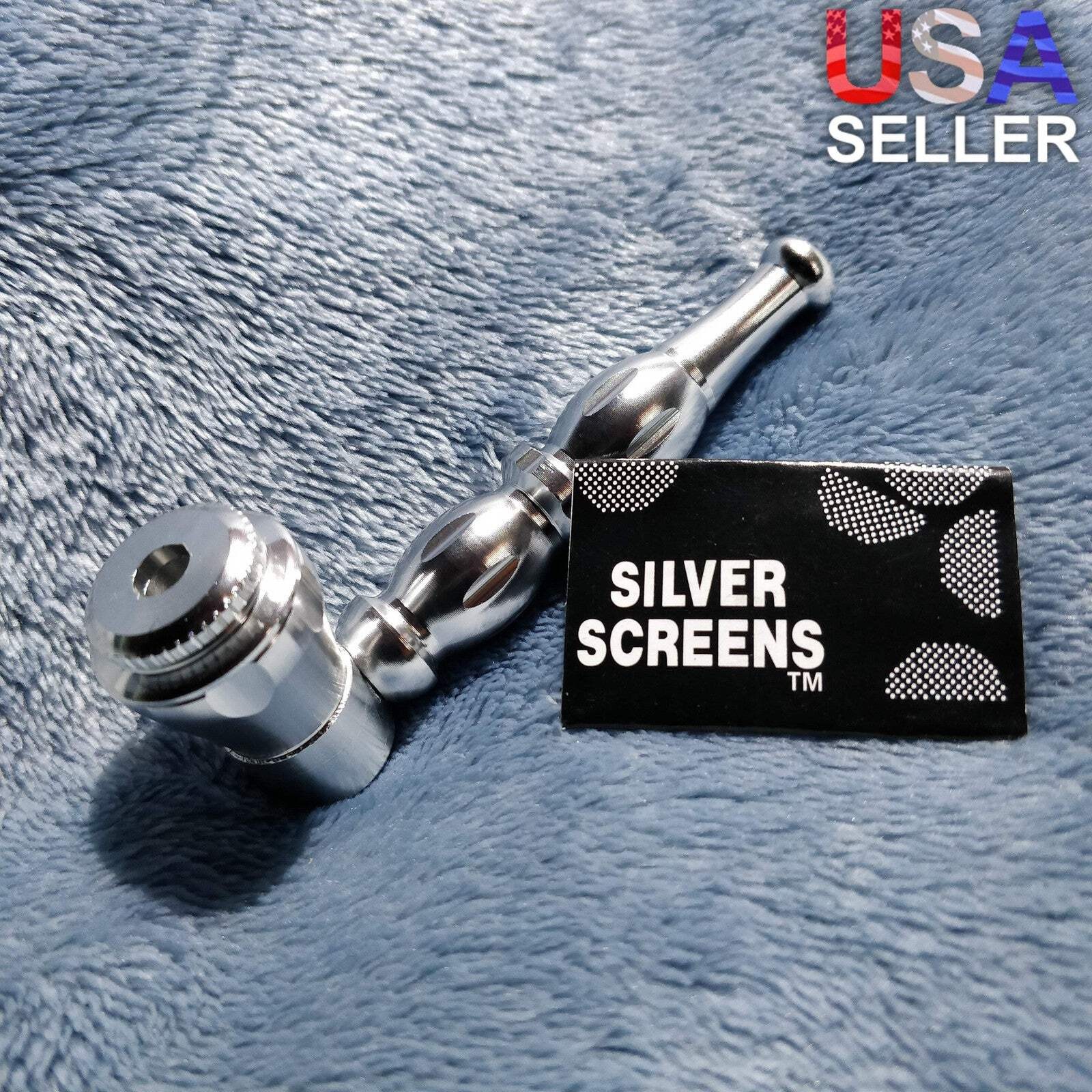 NEW Small Silver Stylish Smoking Pipe Tobacco Herb Portable Metal Pocket Size NEW Small Silver Stylish Smoking Pipe Tobacco Herb Portable Metal Pocket Size