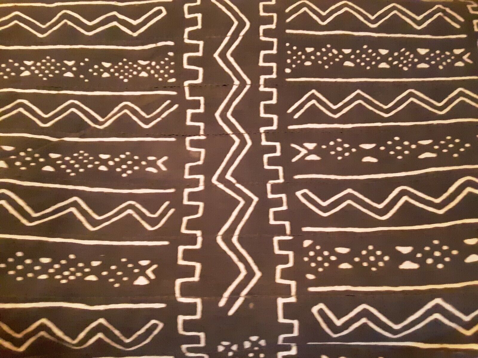 Vintage Brown/Beige African? Strip Woven Blanket Coverlet-Unique-Beautiful...