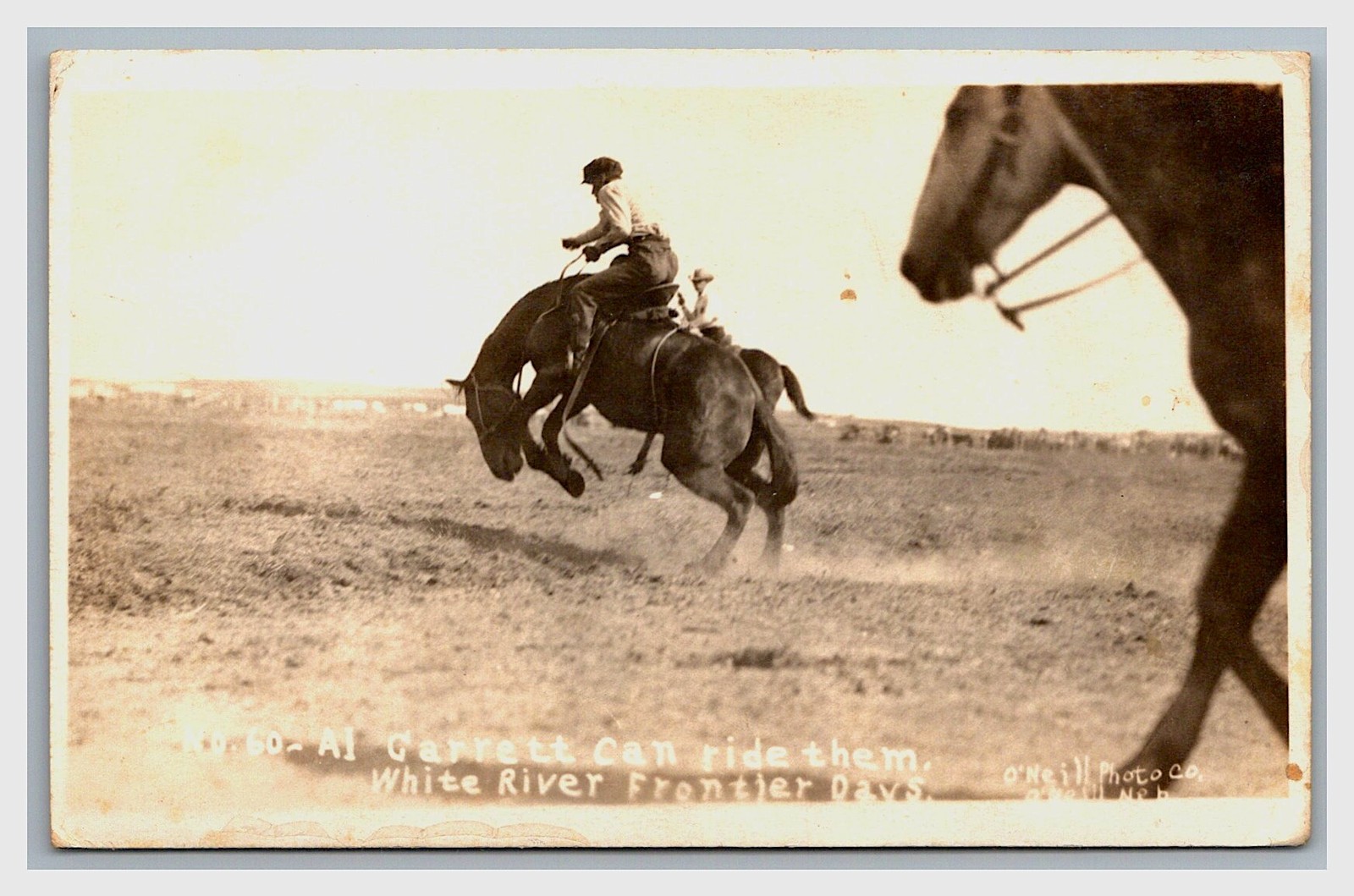 RPPC ~ White River SD RODEO Frontier Days Al Garrett COWBOY Mellette County