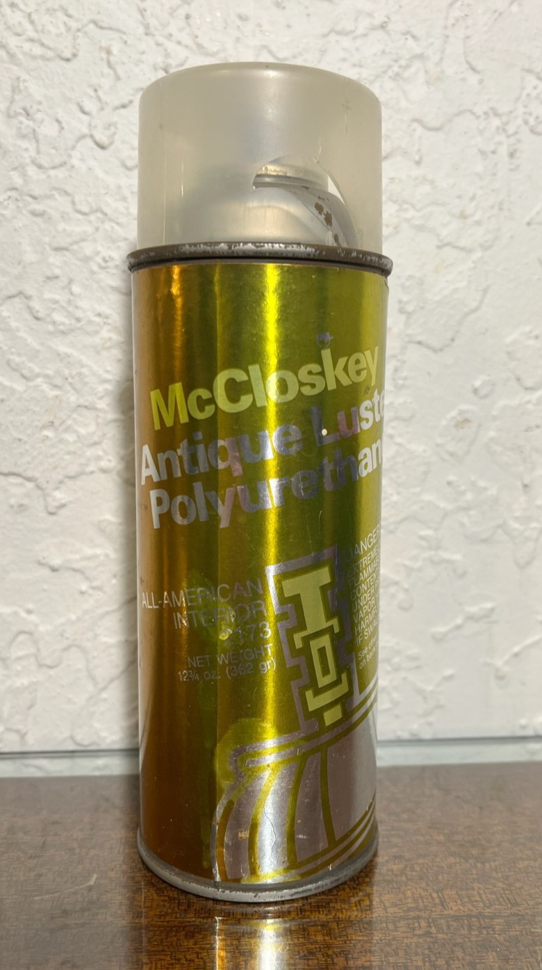 Mccloskey Varnish Company Antique Luster VTG Spray Can All American Interior