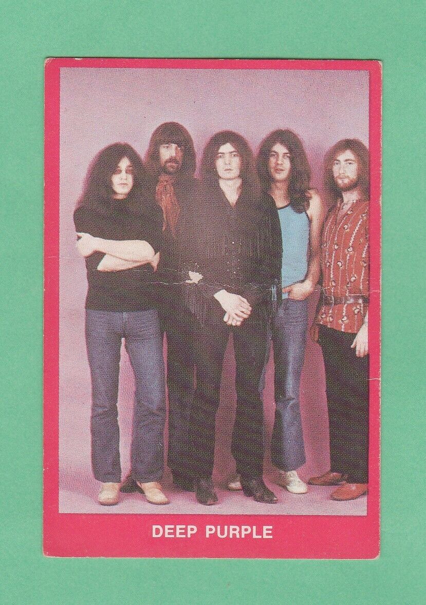 Deep Purple   1972 Tip Top Pop Stars card  Rare RC