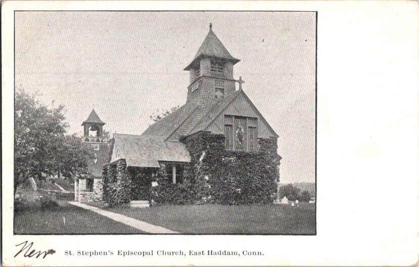 Vintage Postcard St. Stephen\'s Episcopal Church East Haddam CT Connecticut I-649