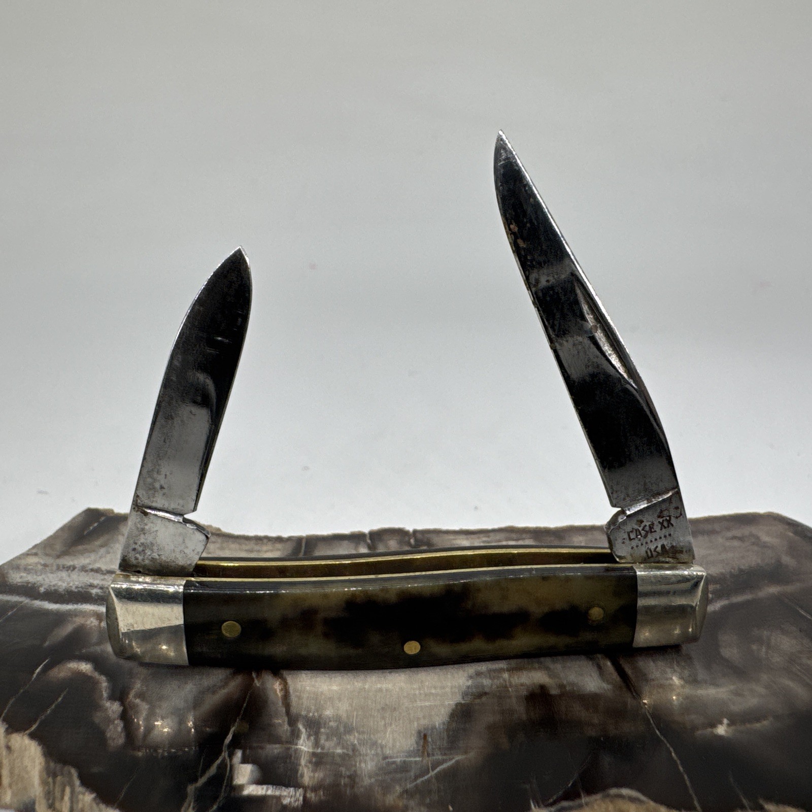 CASE XX USA 9 DOT 1981 SMOOTH BROWN APPALOOSA BONE PEN KNIFE A6203 Un Carried CASE XX USA 9 DOT 1981 SMOOTH BROWN APPALOOSA BONE PEN KNIFE A6203 Un Carried