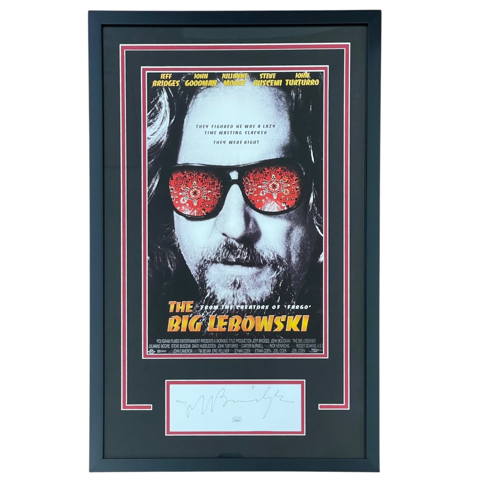 Jeff Bridges Autographed The Big Lebowski (The Dude) Deluxe Framed 11