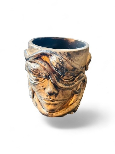 Medusa Bronze Concrete planter Cache Pot Gothic