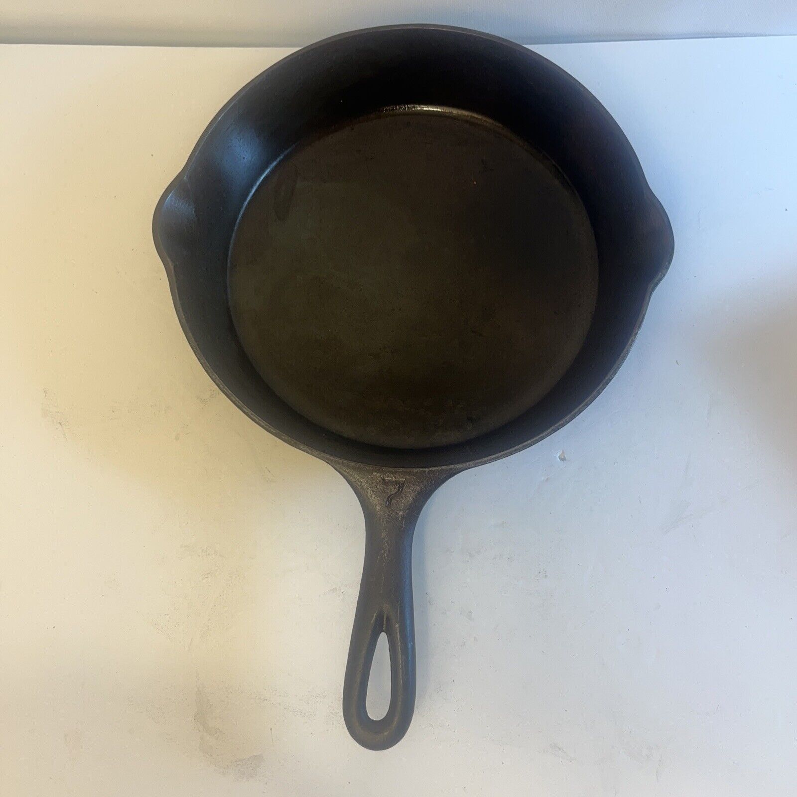 Vintage Griswold No. 7 Small Block Logo 701 Cast Iron Skillet Pan Erie PA Flat
