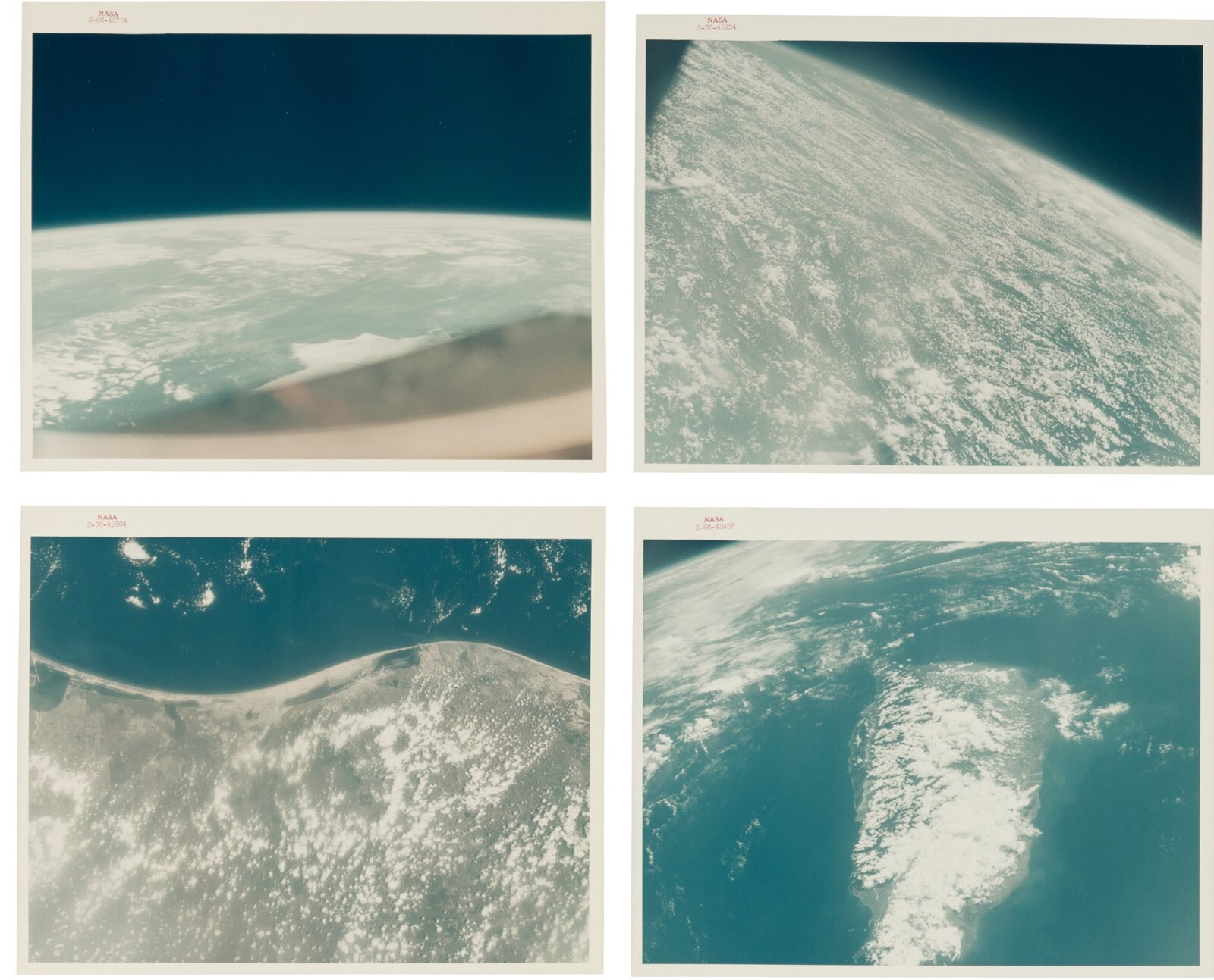 H005 Rare Gemini 10 4 Vintage NASA Color Photos. Earth Viewed from Space.