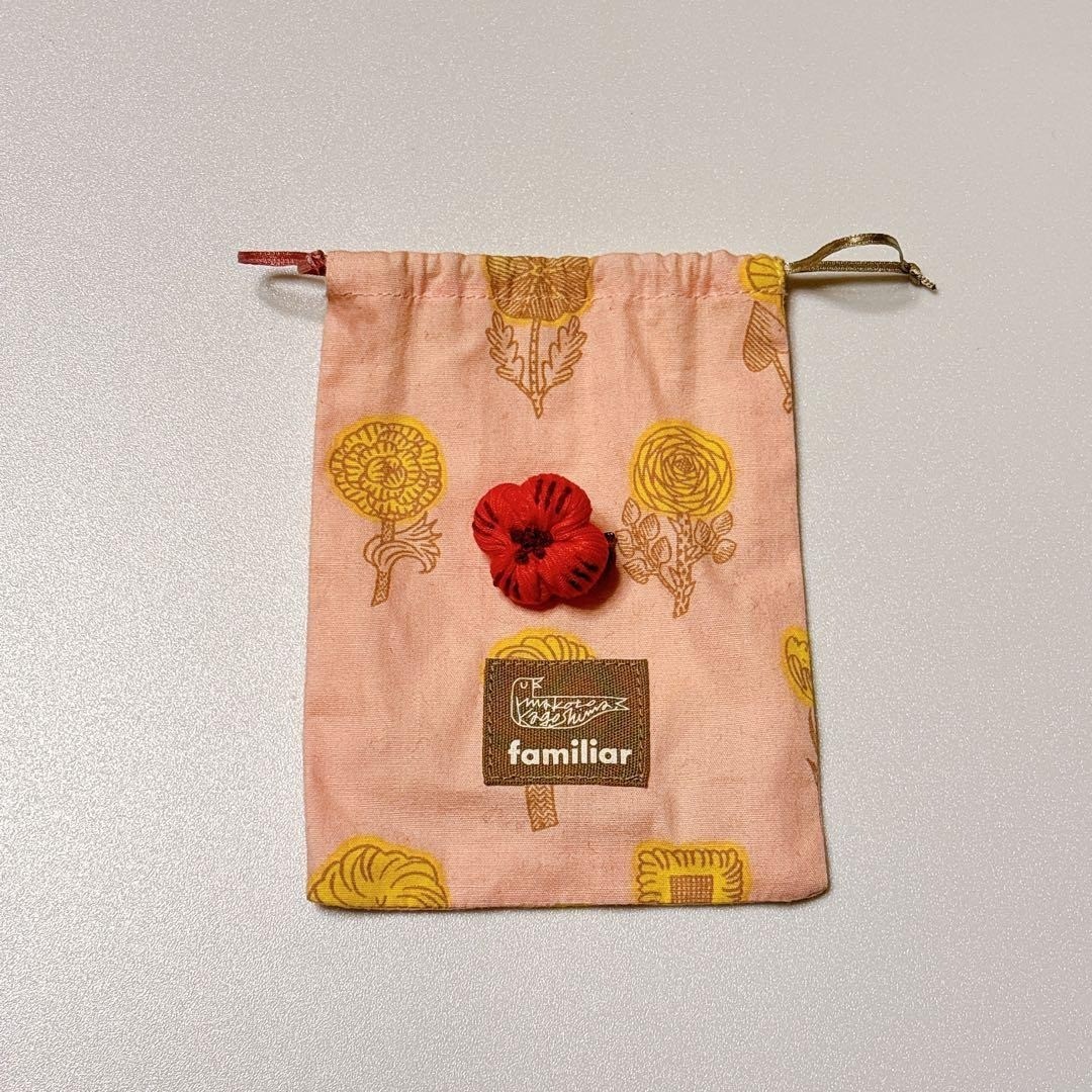 Familia Mutsumi Kagoshima Brooch with pouch Unused Jewelry Used