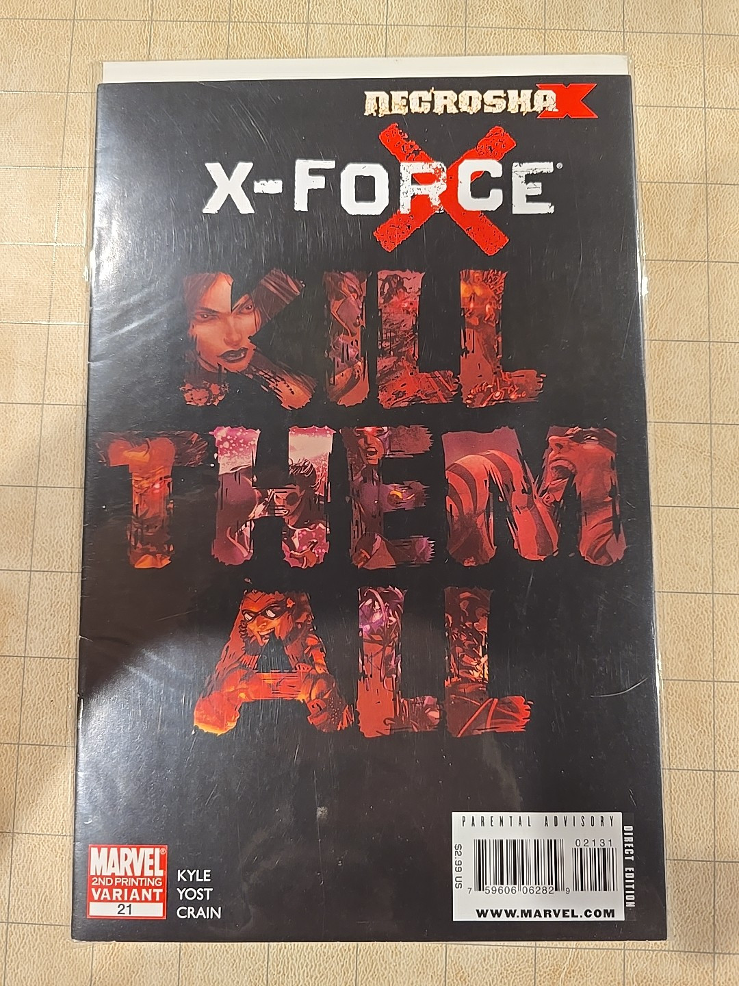 💥2010 Marvel Comics X-Force #21 2nd Printing Variant Cover Necrosha 💥2010 Marvel Comics X-Force #21 2nd Printing Variant Cover Necrosha