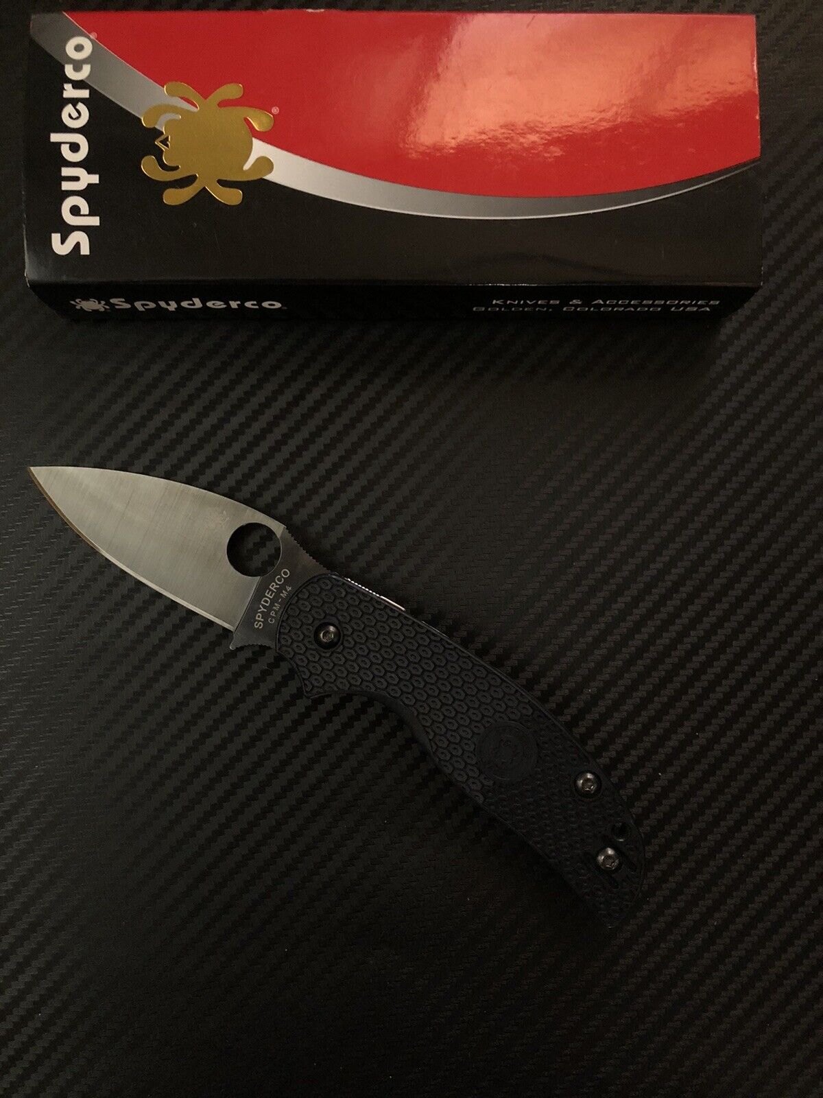 Spyderco SAGE 5  Blade HQ Exclusive Collector M4 Rare black, DLC blade Custom