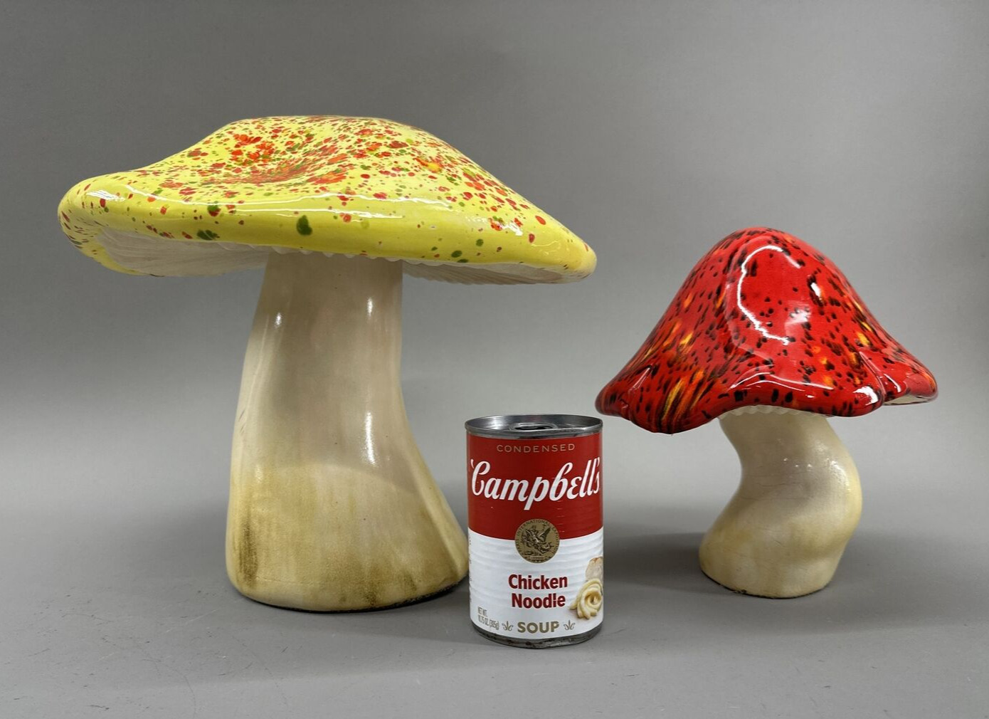 Vintage Merry Mushroom Ceramic Indoor Outdoor Garden Toadstool Figures Hippie