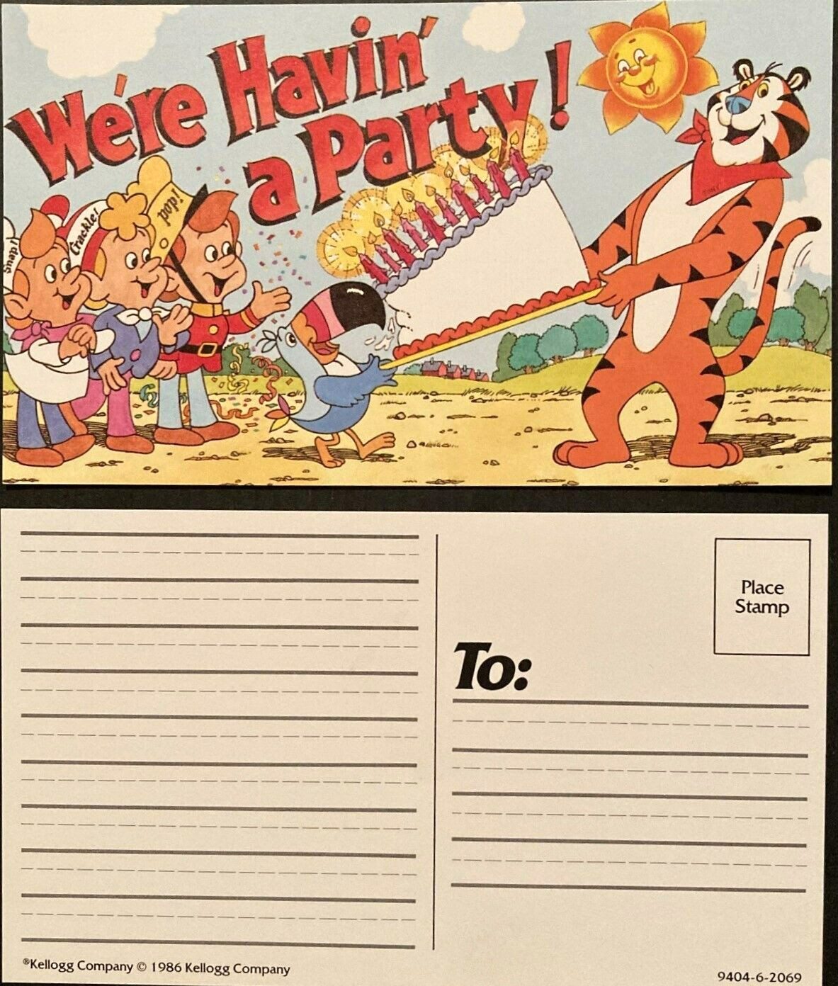 Lot of 12 Vintage Kelloggs Postcards Tony Tiger Toucan Sam Snap Crackle Pop Cere